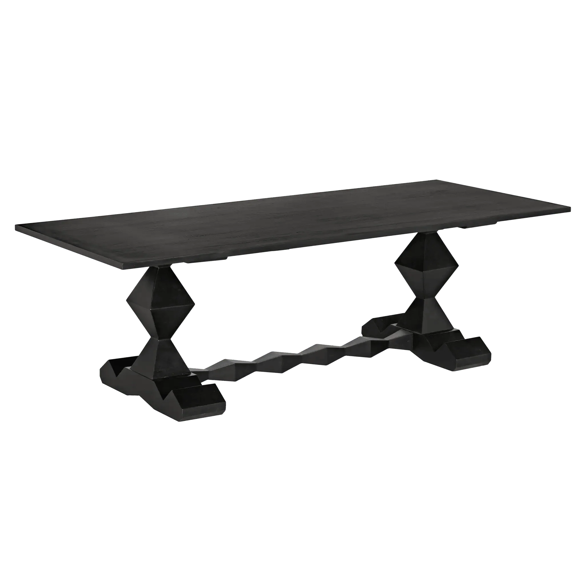 Madeira Dining Table, Hand Rubbed Black - Remutear