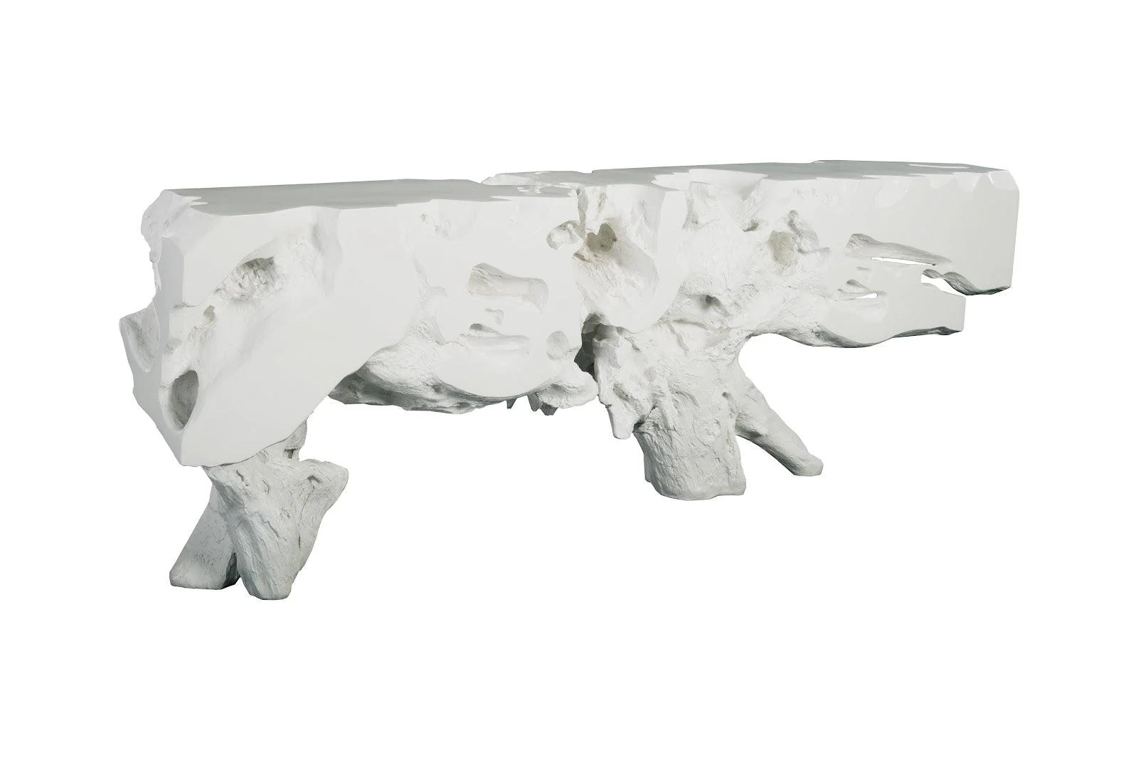 Freeform Console Table, Gel Coat White, Extra Large - Remutear