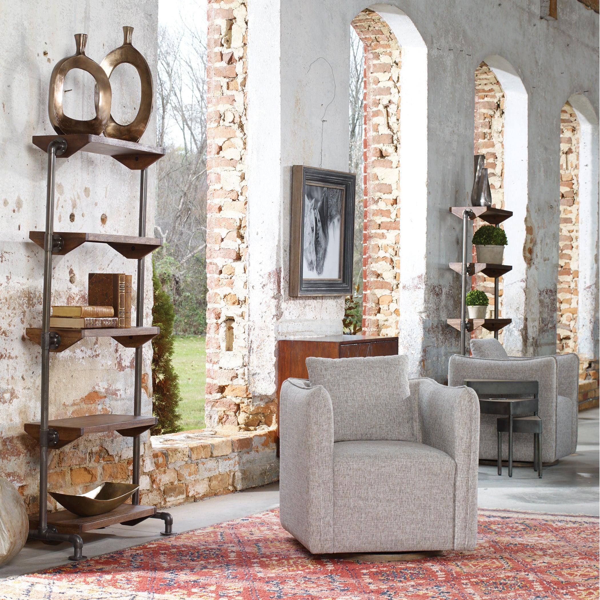 Corben Gray Swivel Chair - Remutear