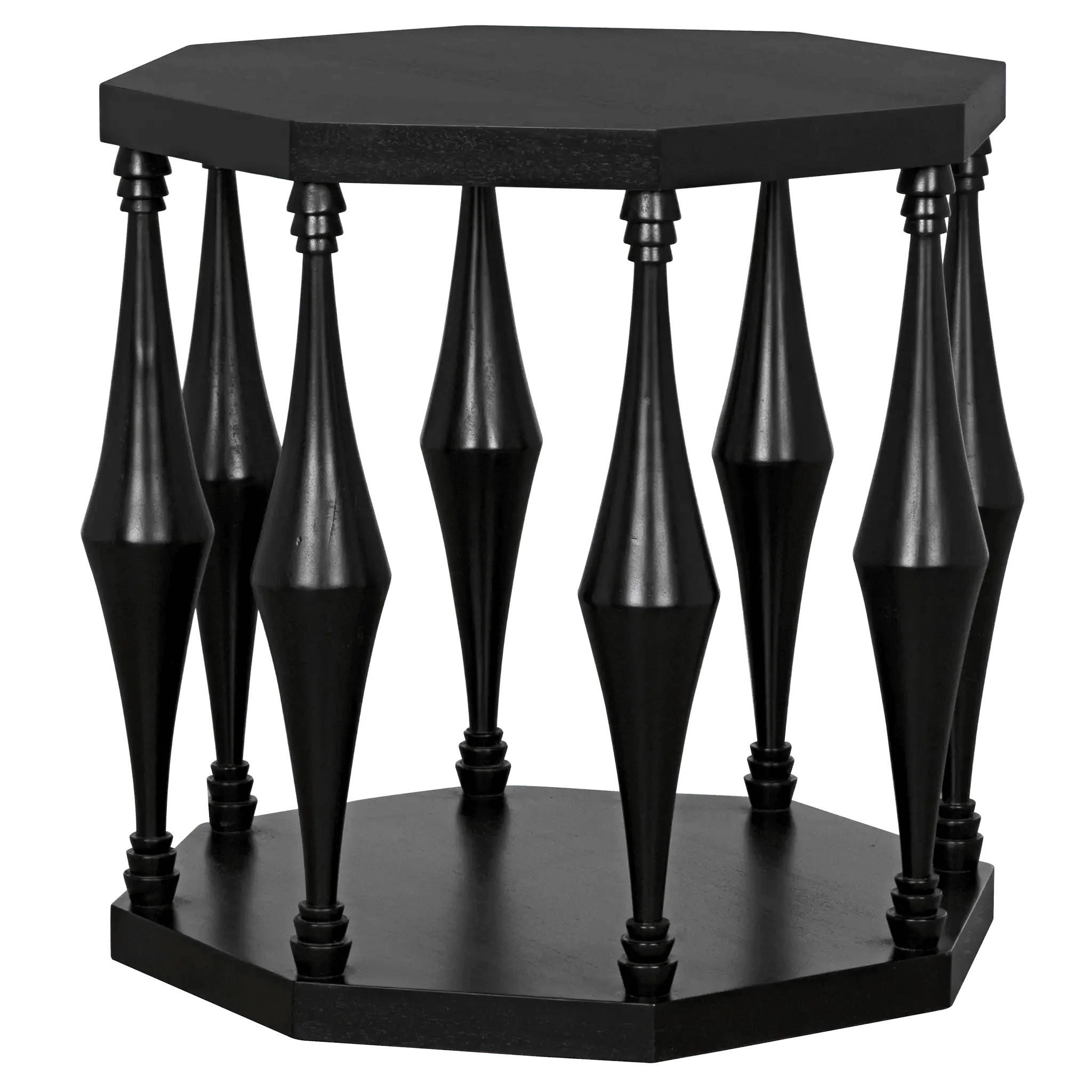 Marceo Side Table, Hand Rubbed Black - Remutear
