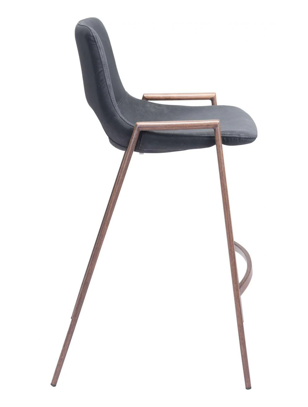 Desi Counter Chair (Set of 2) Black & Walnut - Remutear