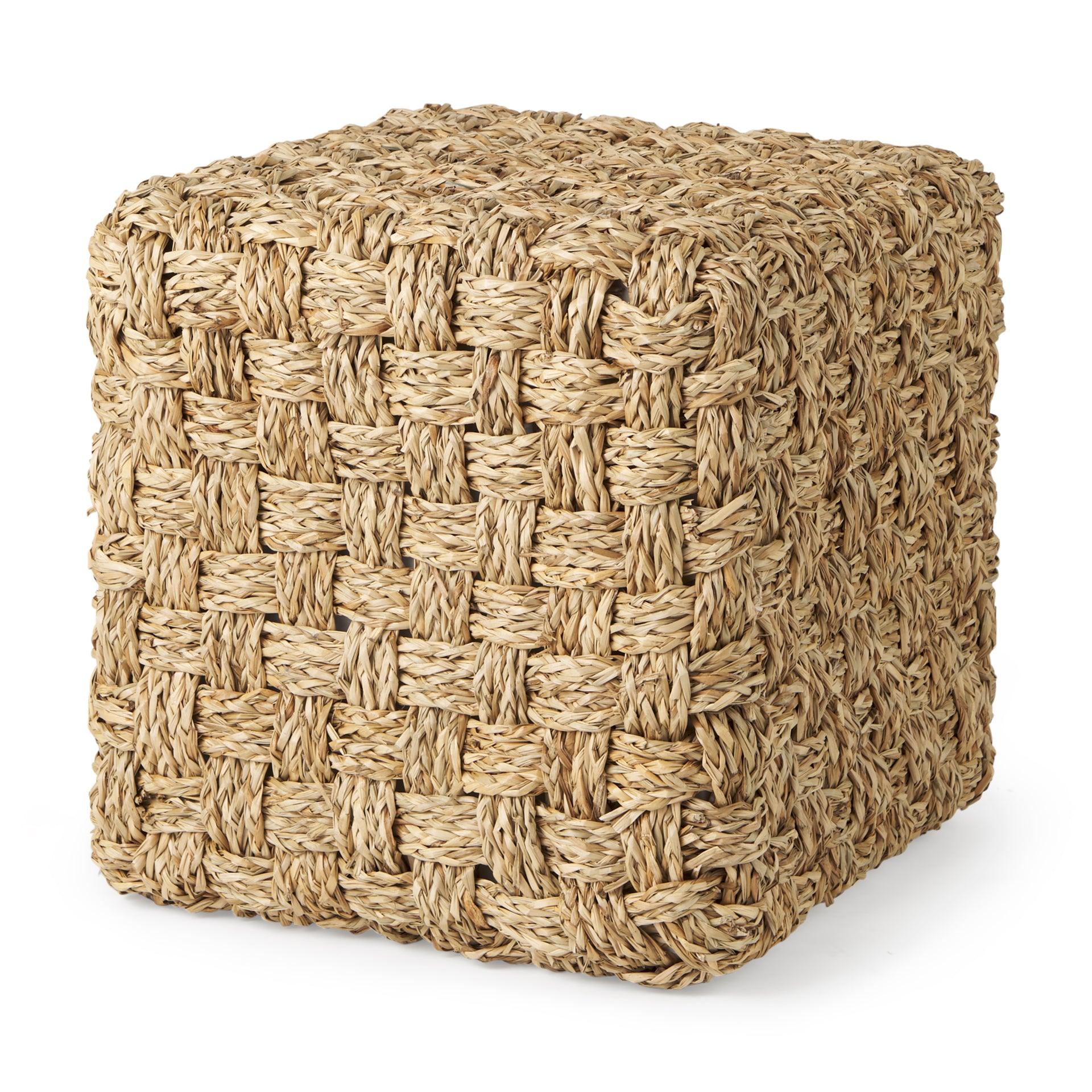 Adele Woven Square Pouf - Remutear