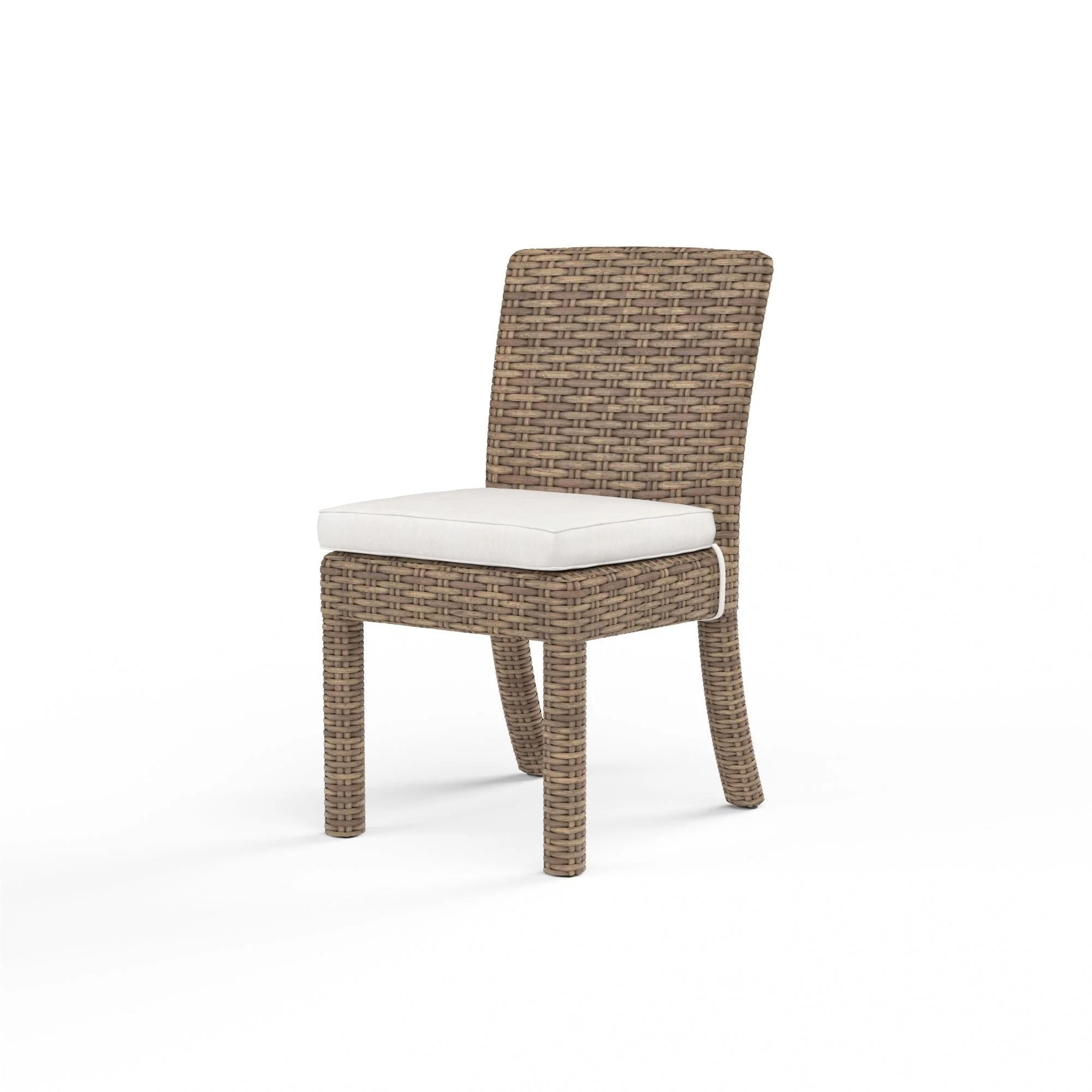 Havana Armless Dining Chair in Canvas Flax w/ Self Welt - Remutear