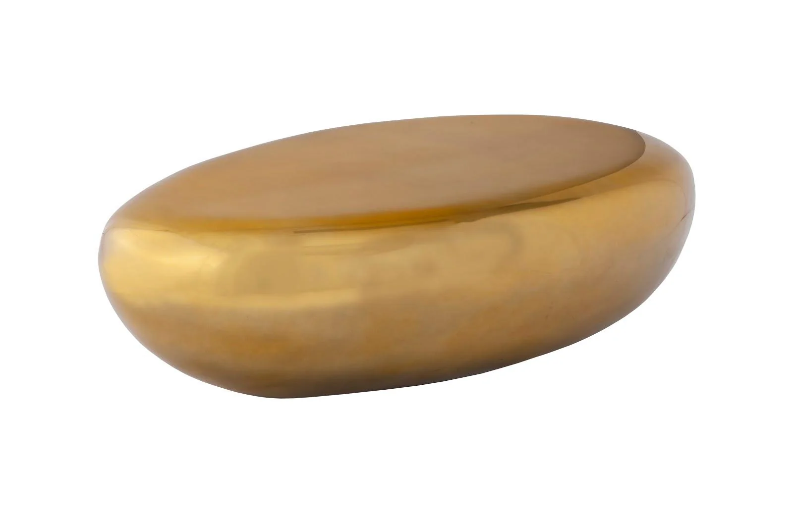 River Stone Coffee Table, Large, Liquid Gold - Remutear