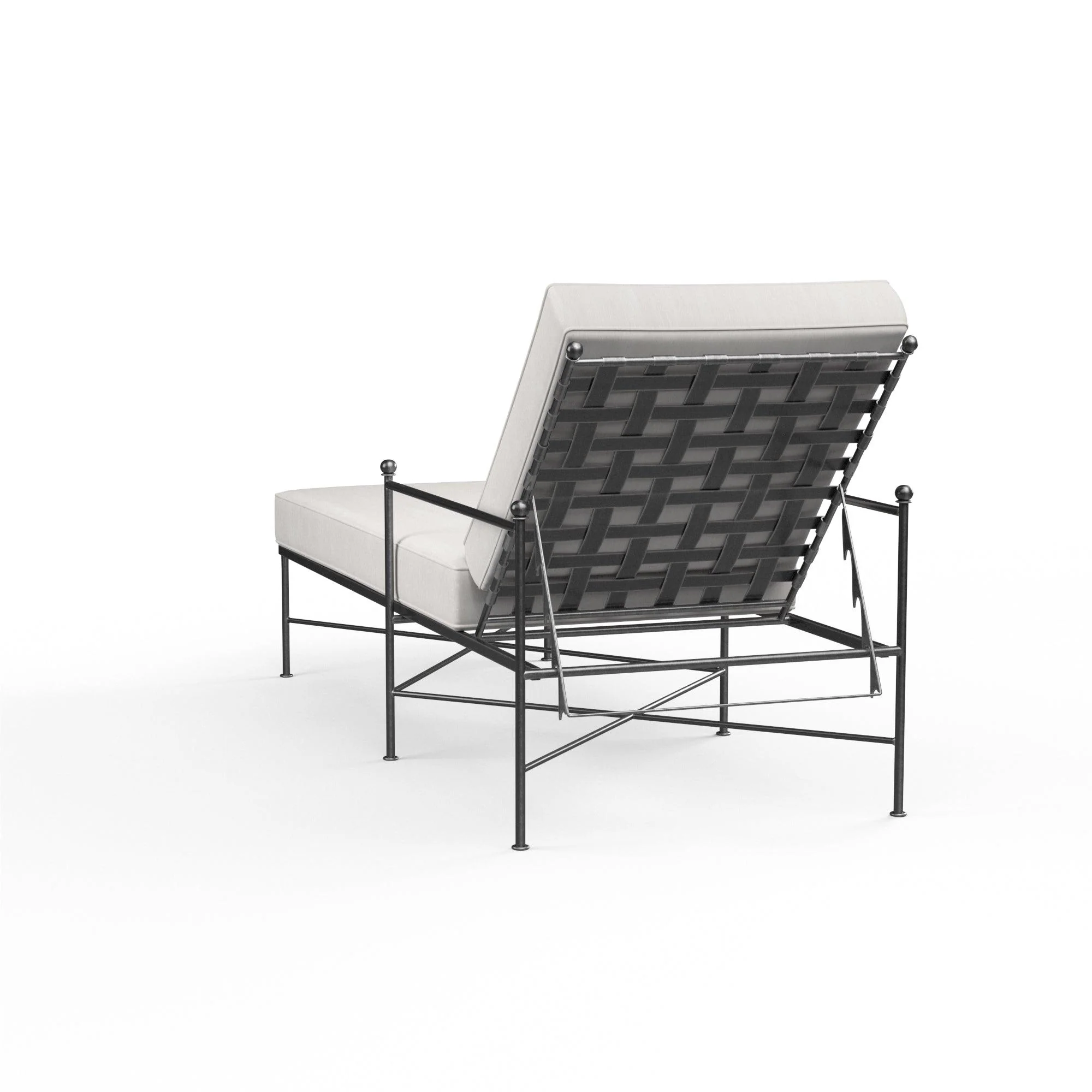 Provence Chaise Lounge in Canvas Flax w/ Self Welt - Remutear