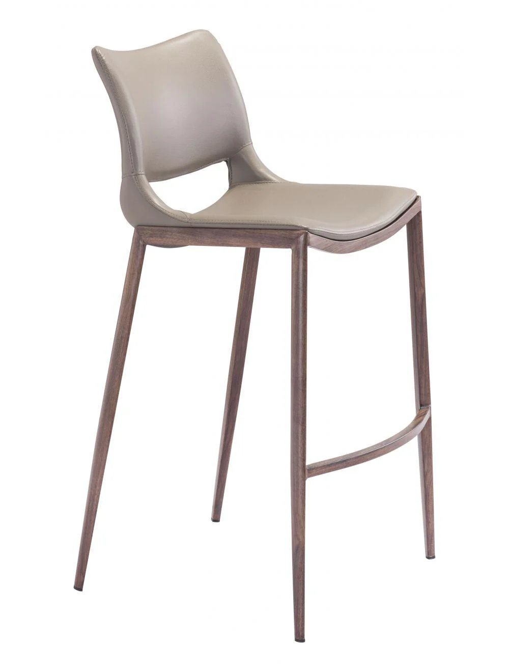 Ace Bar Chair (Set of 2) Gray & Walnut - Remutear