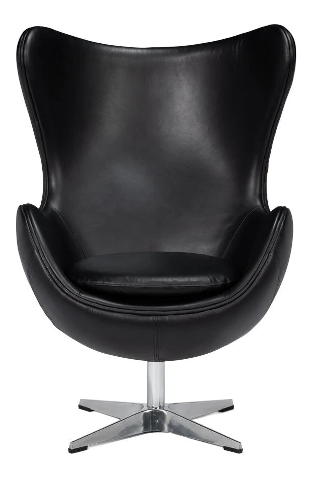 Jacobean Mid 20th Century Egg Chair Blk - Remutear