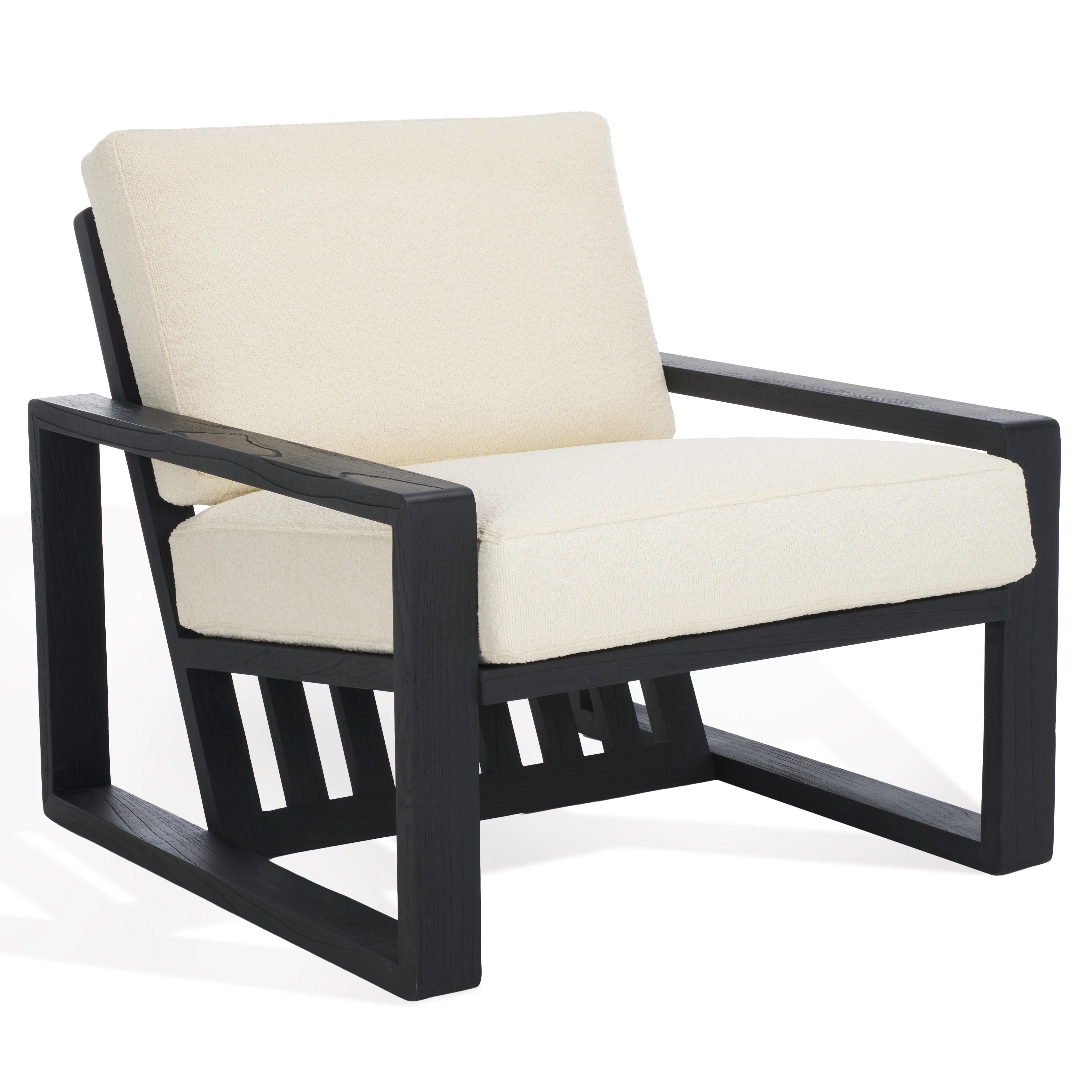 Decarlo Boucle Wooden Frame Accent Chair - Remutear