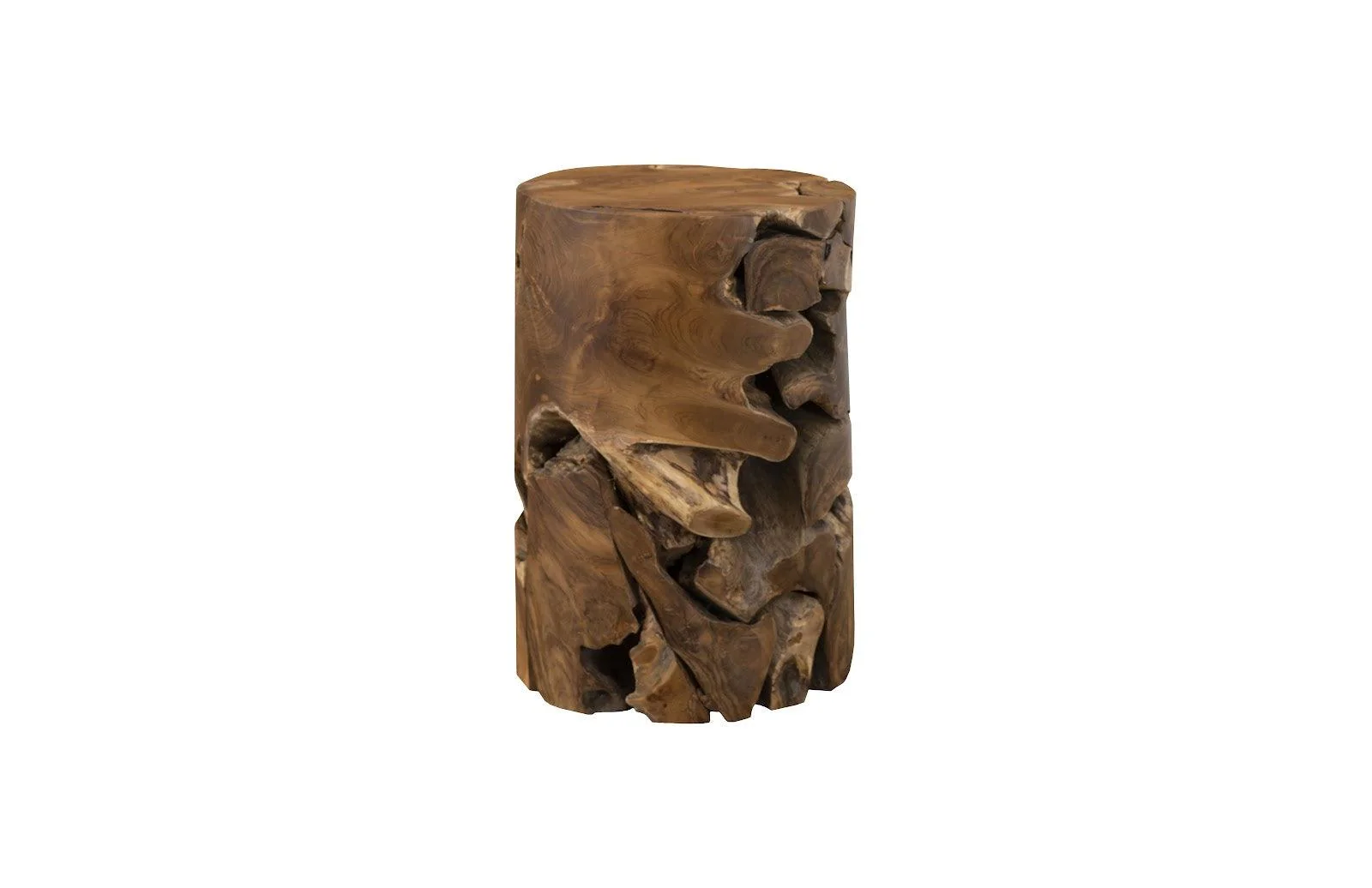 Teak Slice Pedestal, Round - Remutear