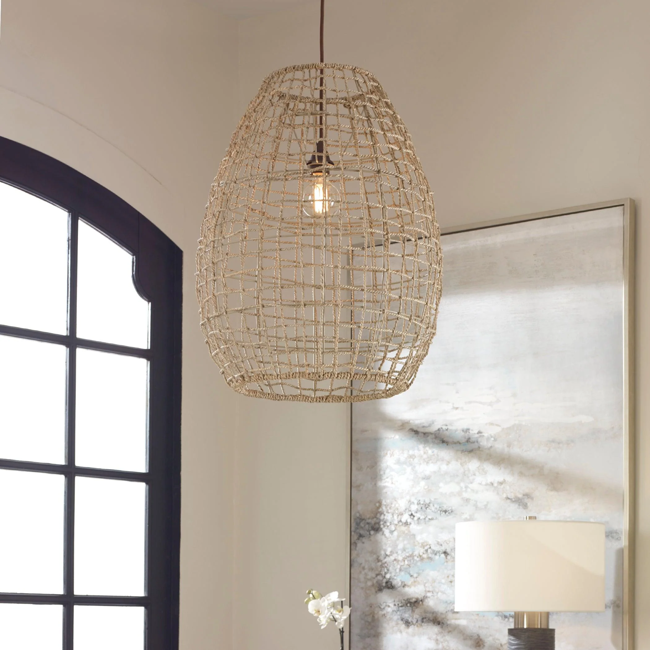 CROSS WEAVE 1 LIGHT PENDANT - Remutear
