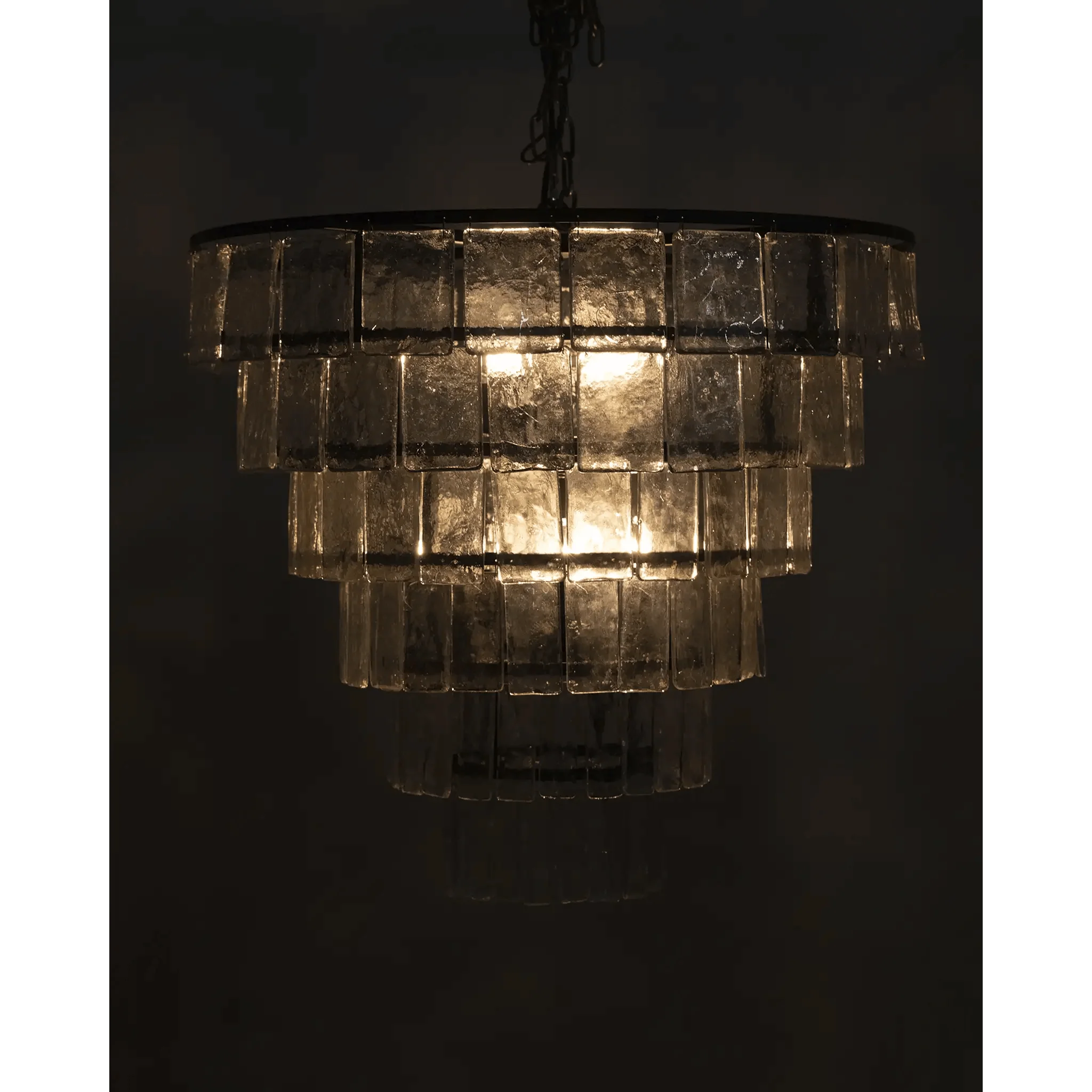 Carnegie Chandelier, Large, Black Steel - Remutear