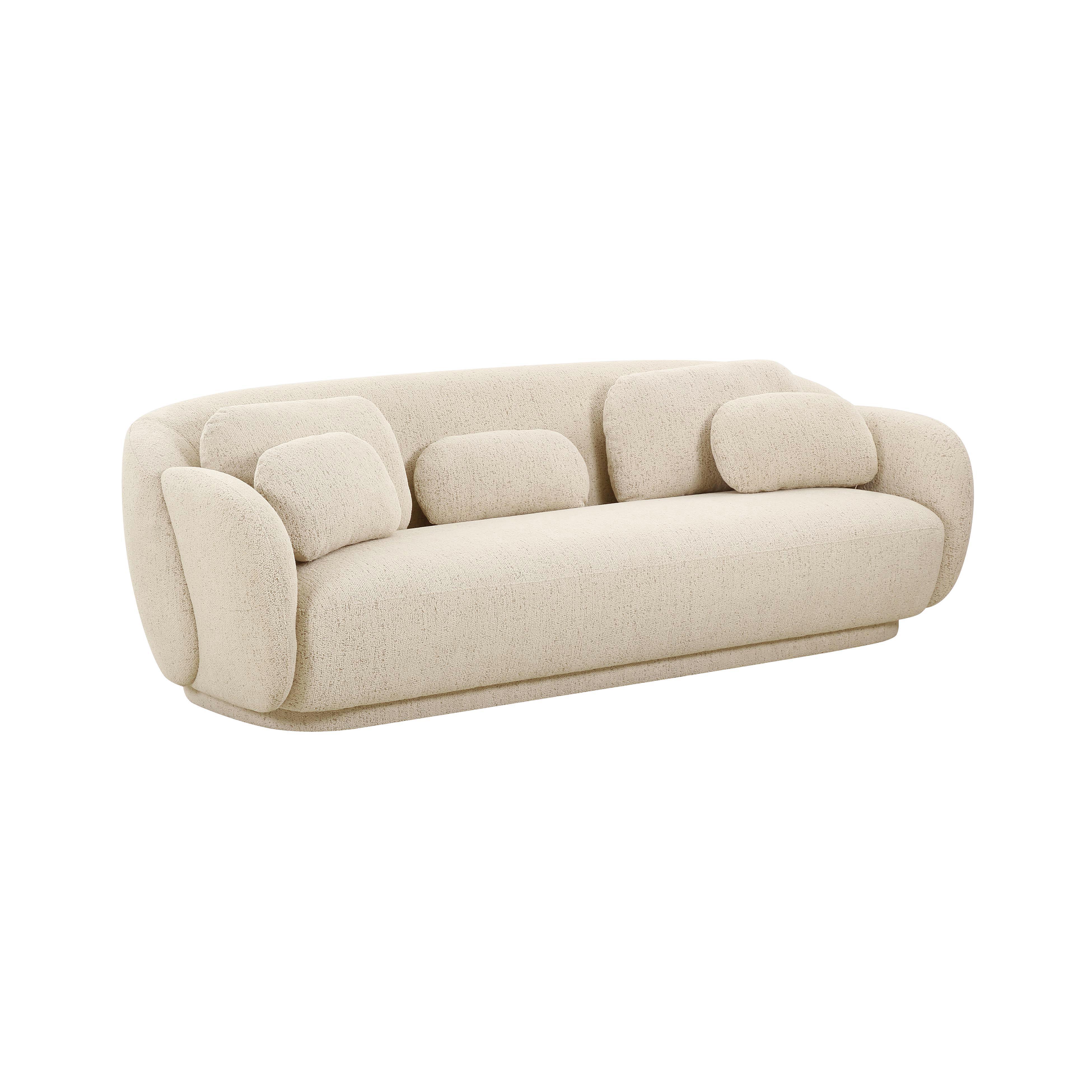 Misty Cream Boucle Sofa - Remutear
