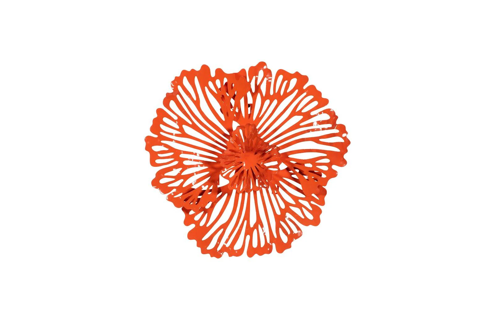 Flower Wall Art, Extra Small, Coral, Metal - Remutear