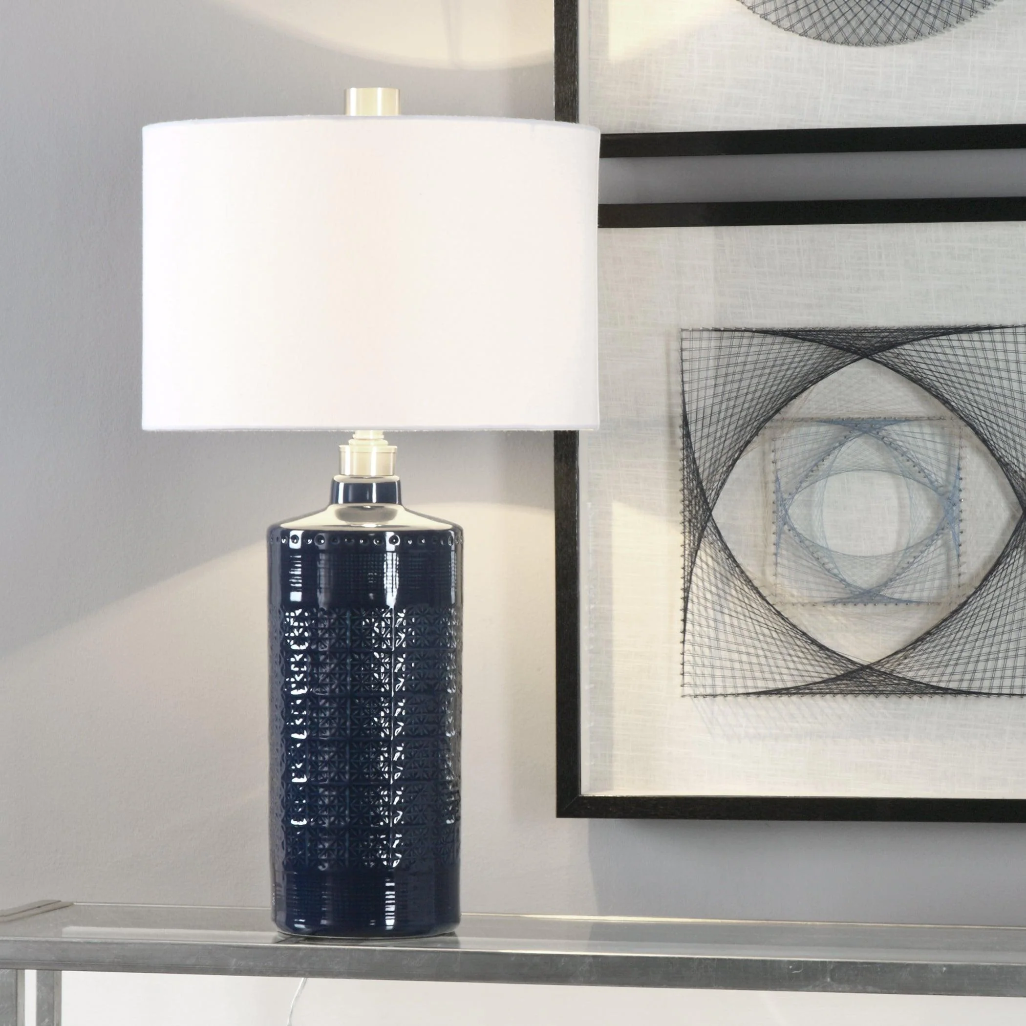 THALIA ROYAL BLUE TABLE LAMP - Remutear