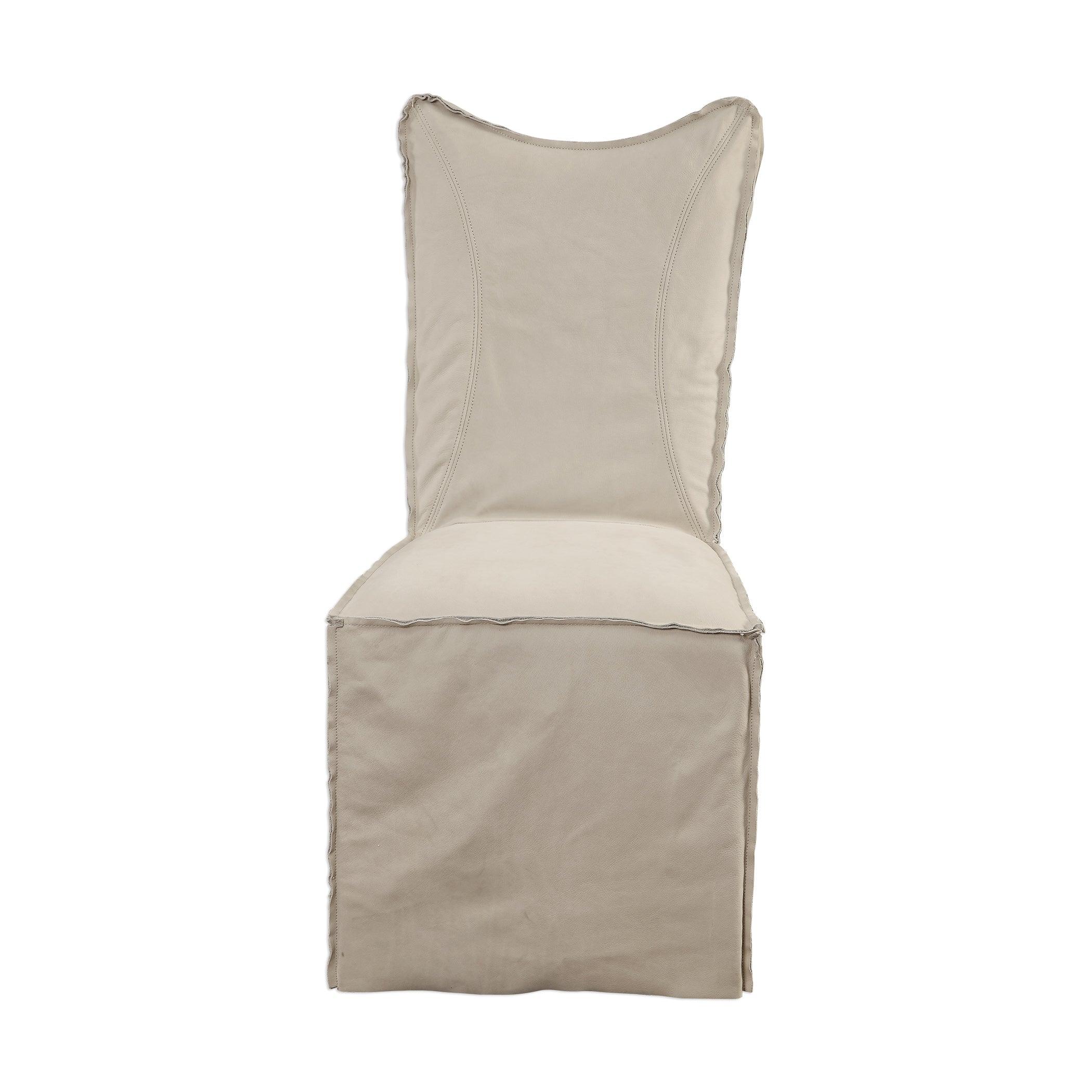 Delroy Armless Chairs, Stone Ivory, Set Of 2 - Remutear