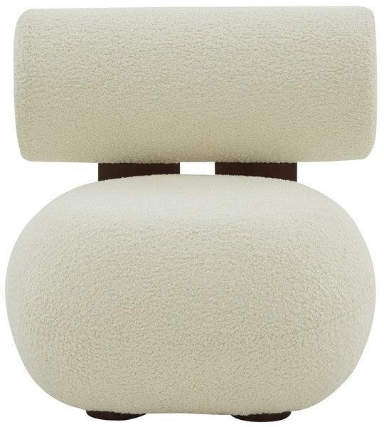 KAMARIA FAUX SHEARLING MODERN ACCENT CHAIR - Remutear