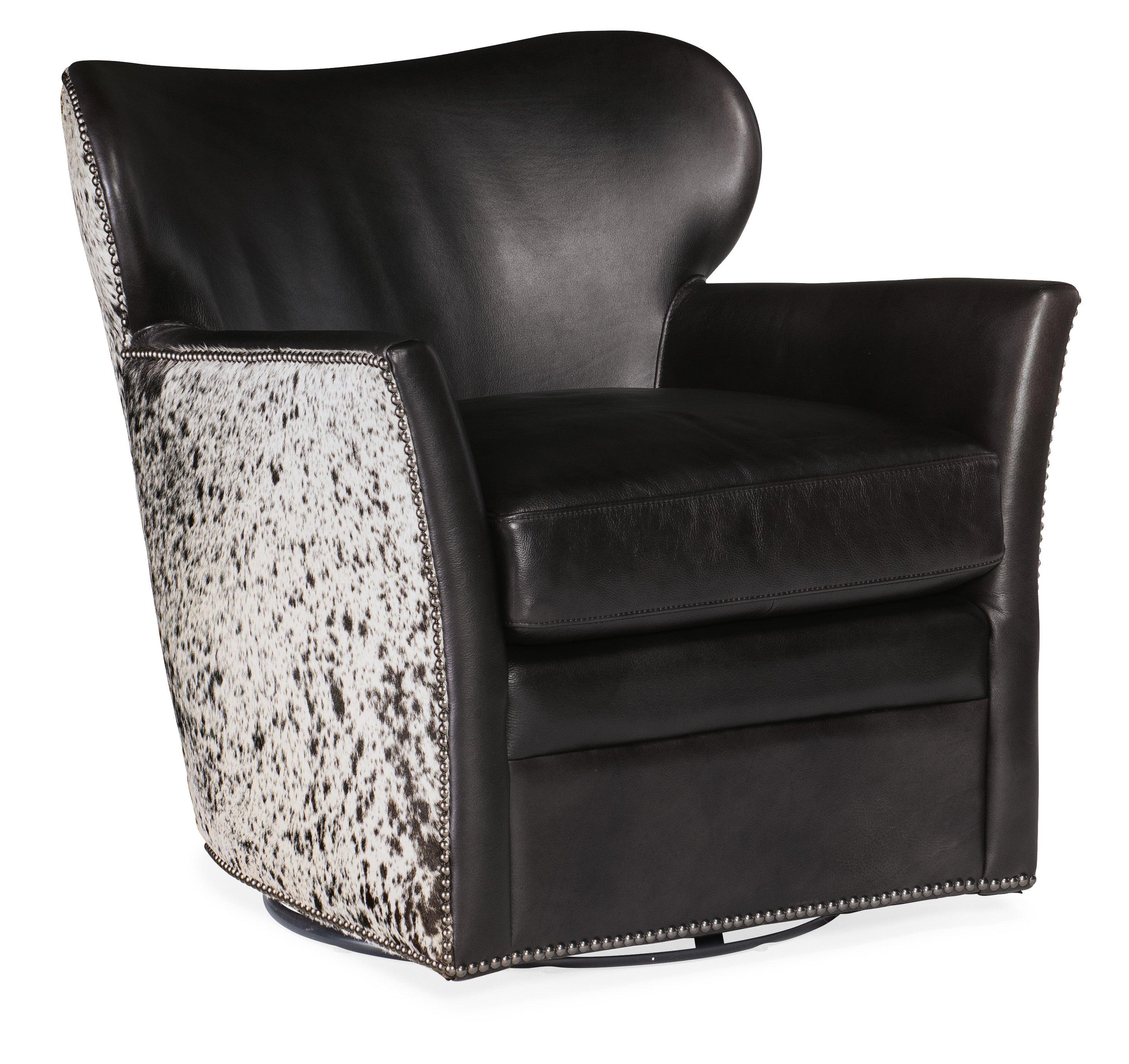 Kato Leather Swivel Chair with Salt Pepper HOH - Remutear