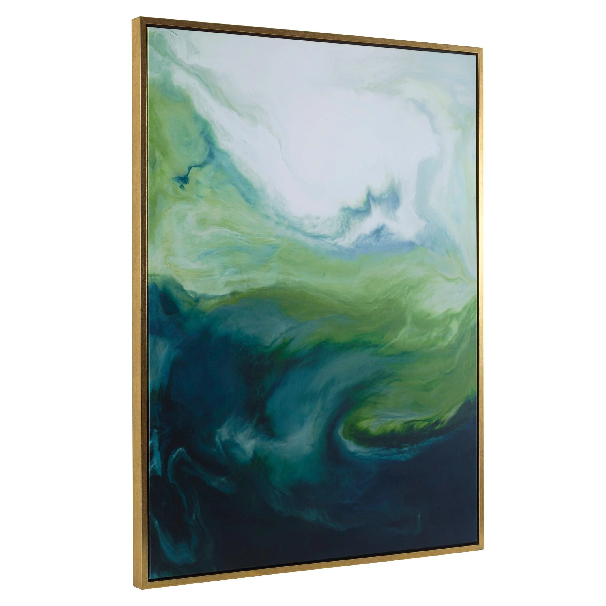 Serene Green Framed Abstract Art - Remutear