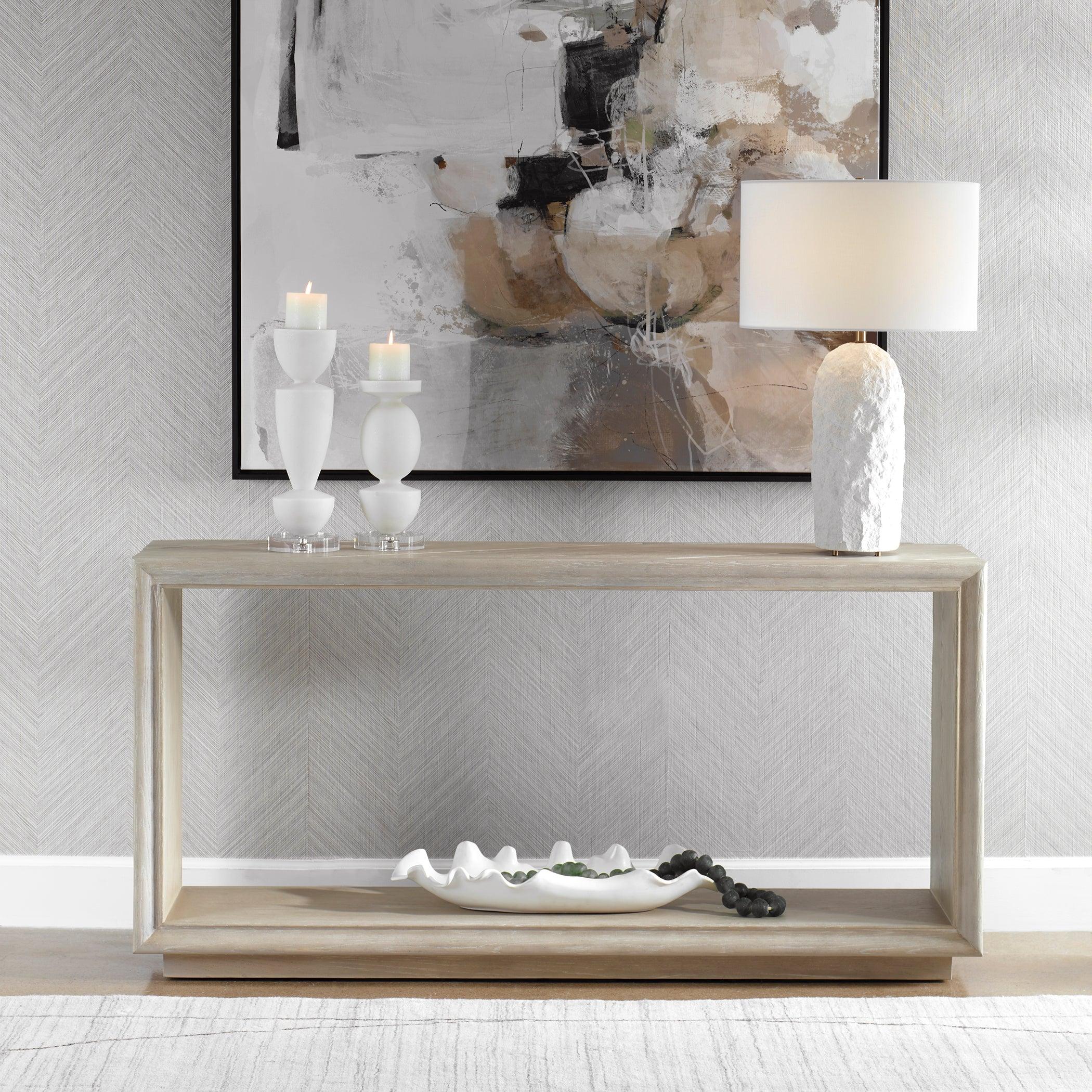 Prism Light Oak Console Table - Remutear