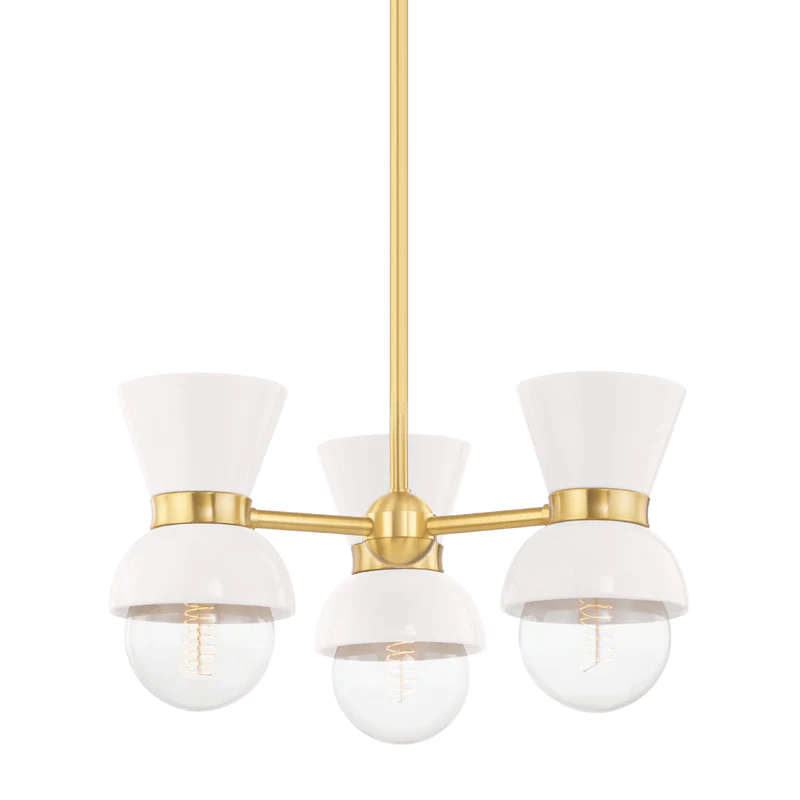 GILLIAN 3 LIGHT SEMI FLUSH - Remutear