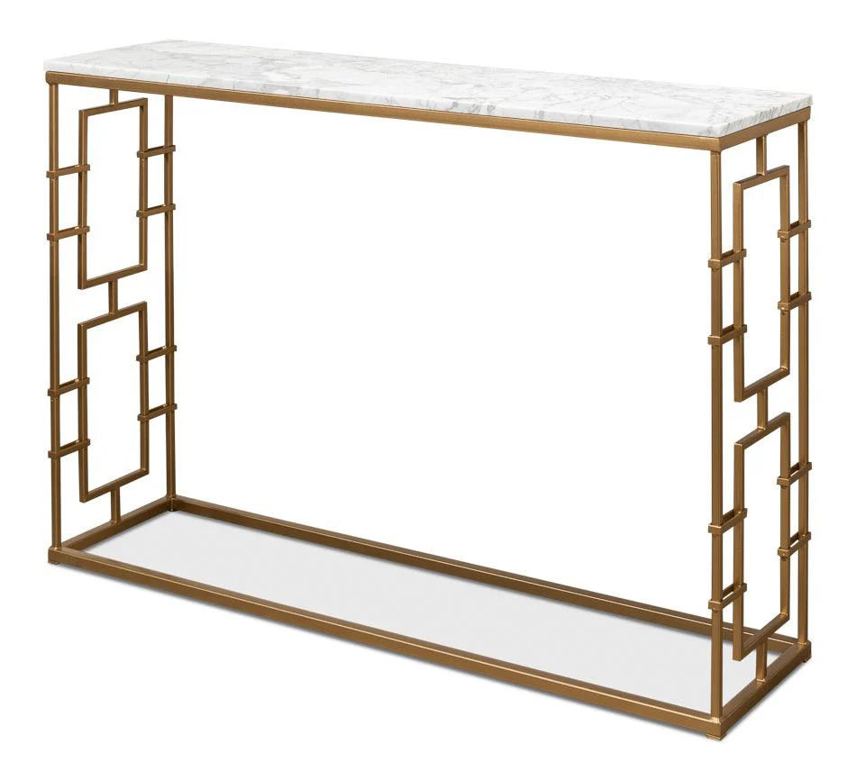 Brass Gate Console Table - Remutear