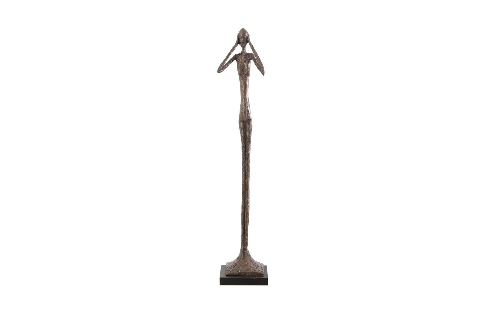 Hear No Evil Slender Sculpture, Small, Resin, Bronze Finish - Remutear