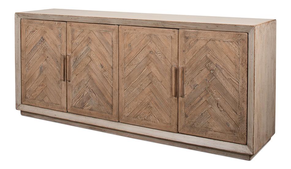 Hollis 4 Door Sideboard Stone Grey - Remutear