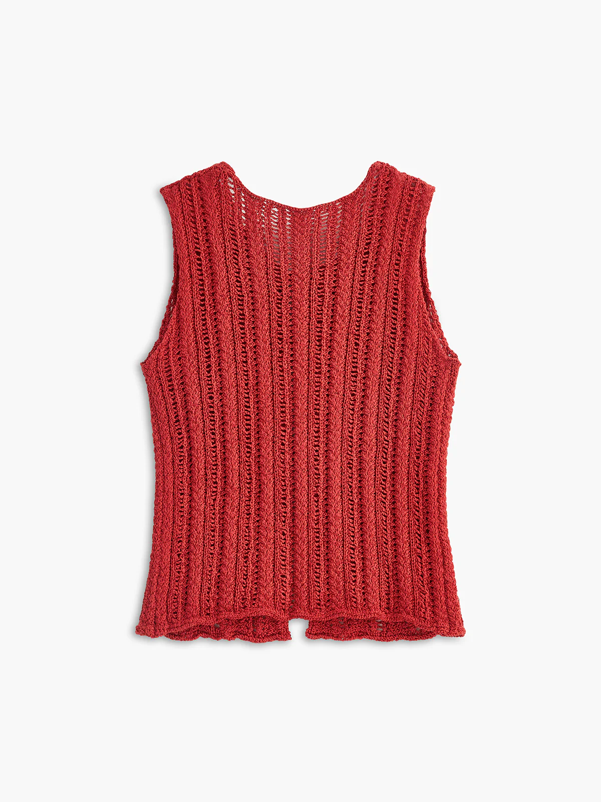 Knit Tie-Front Sleeveless Vest - Remutear