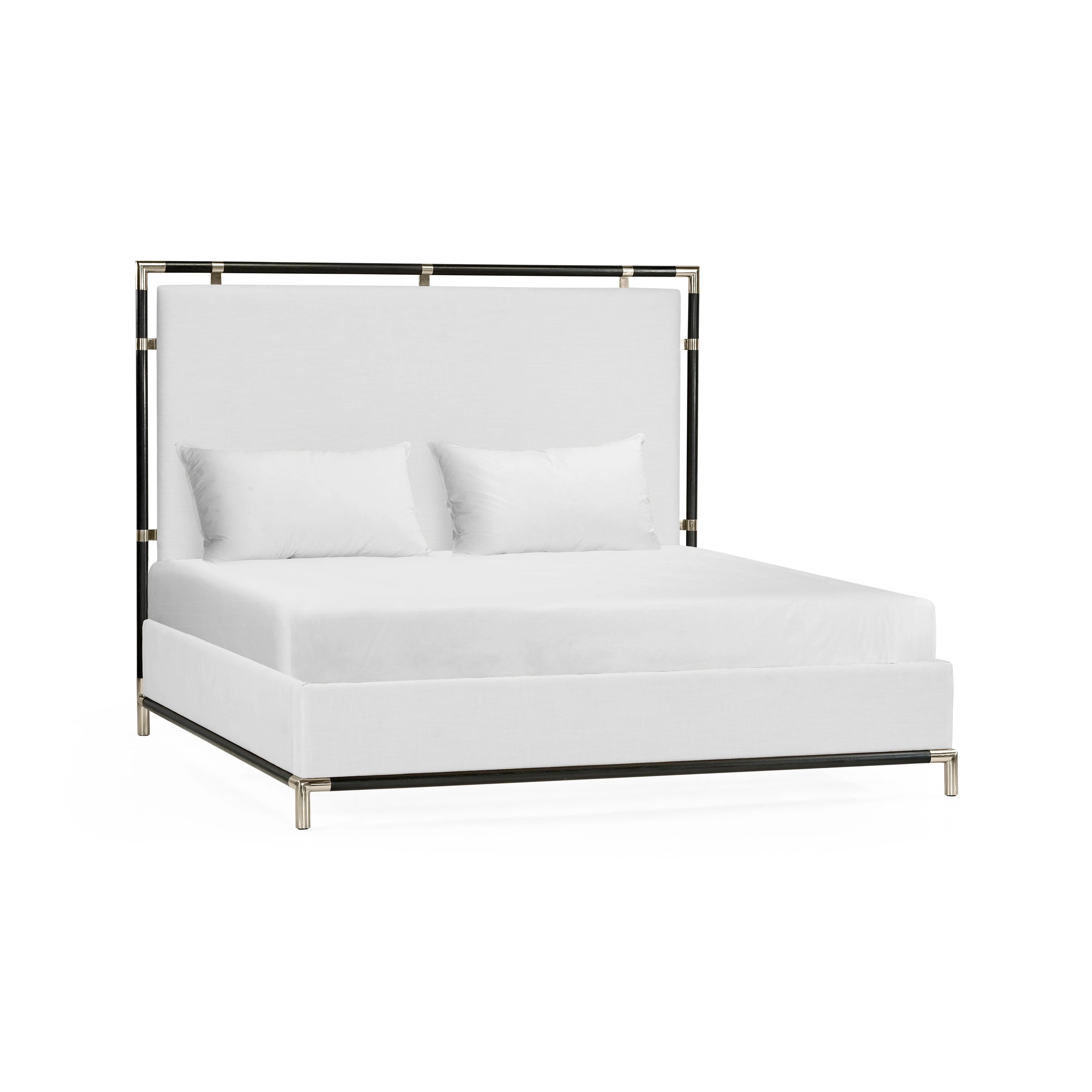 Campaign Jonathan Ebonized Oak King Bed - Remutear