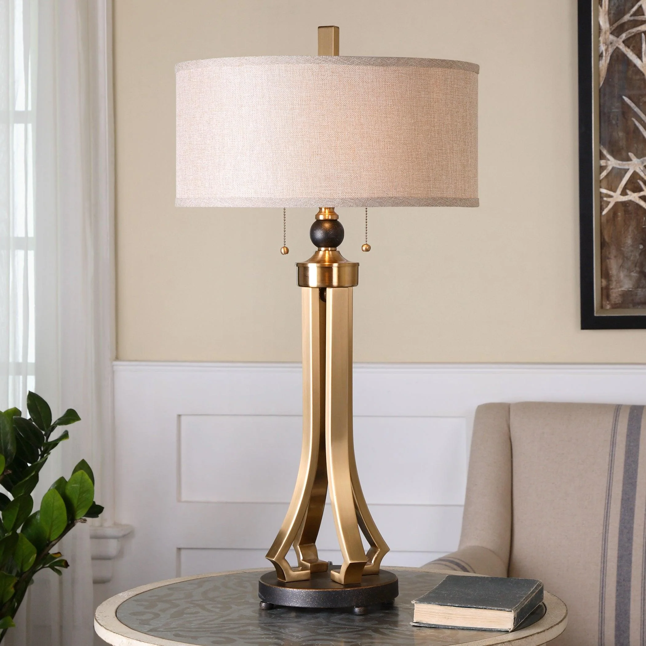 SELVINO BRUSHED BRASS TABLE LAMP - Remutear