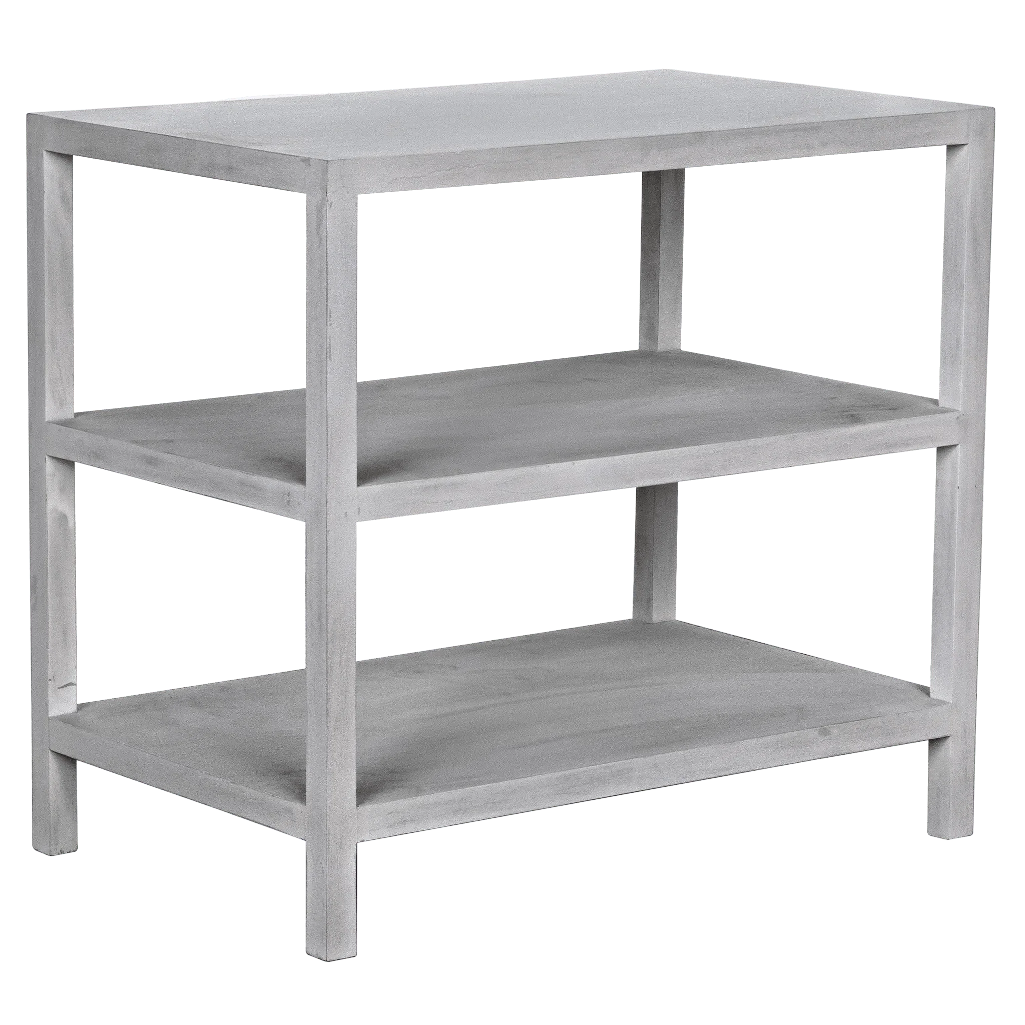 2 Shelf Side Table, White Wash - Remutear