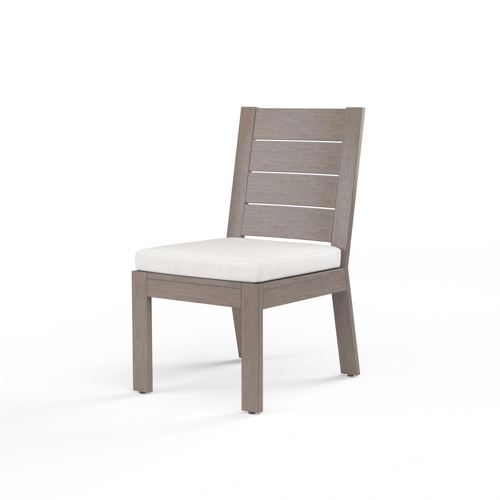 Laguna Armless Dining Chair in Canvas Flax, No Welt - Remutear
