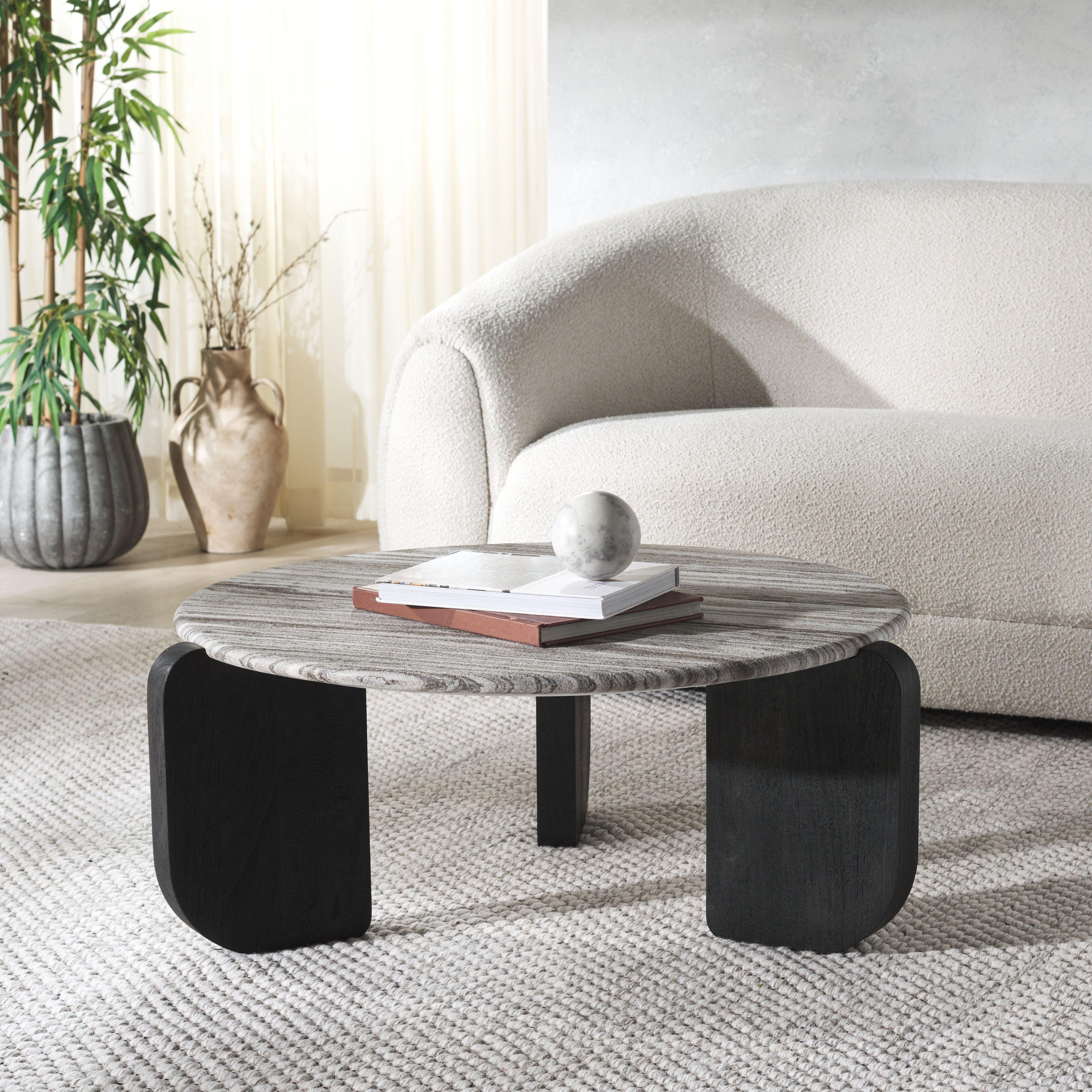 Graelyn Marble Top Coffee Table - Remutear