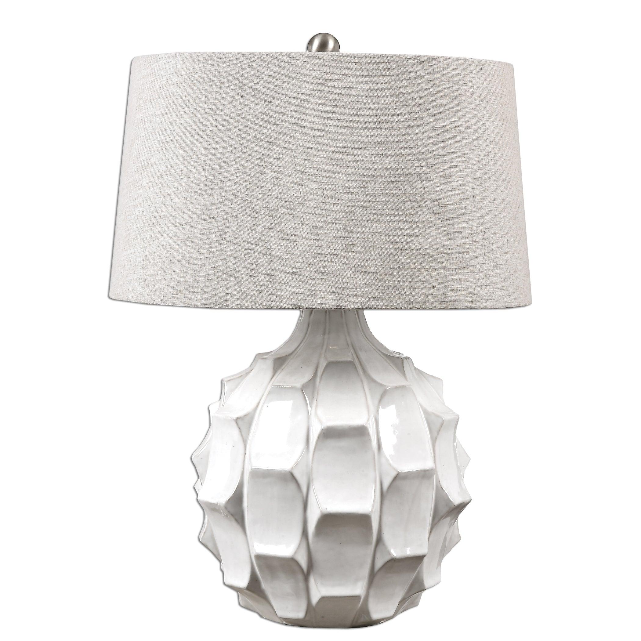 Guerina Scalloped White Lamp - Remutear