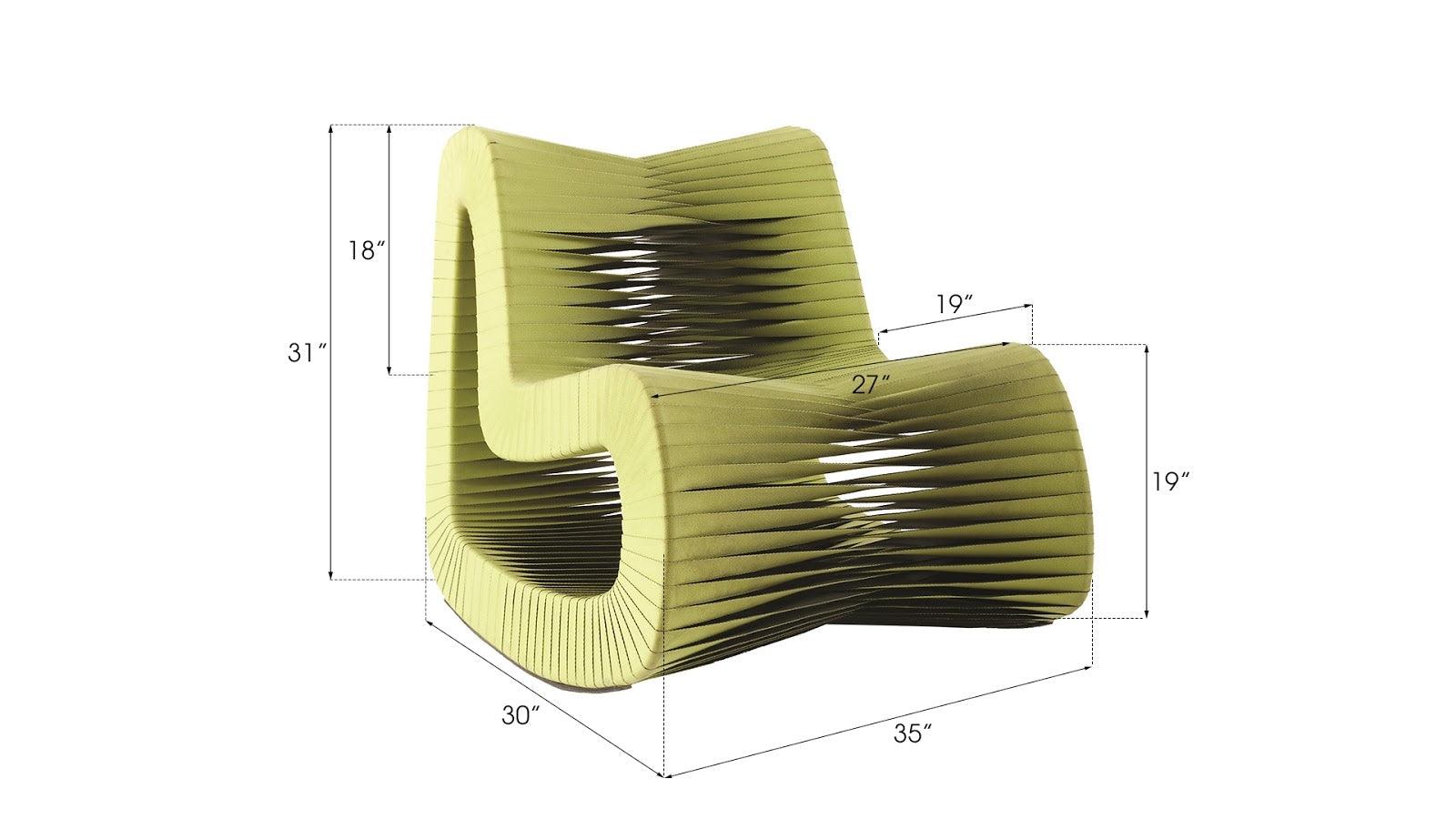 Seat Belt Rocking Chair, Green - Remutear