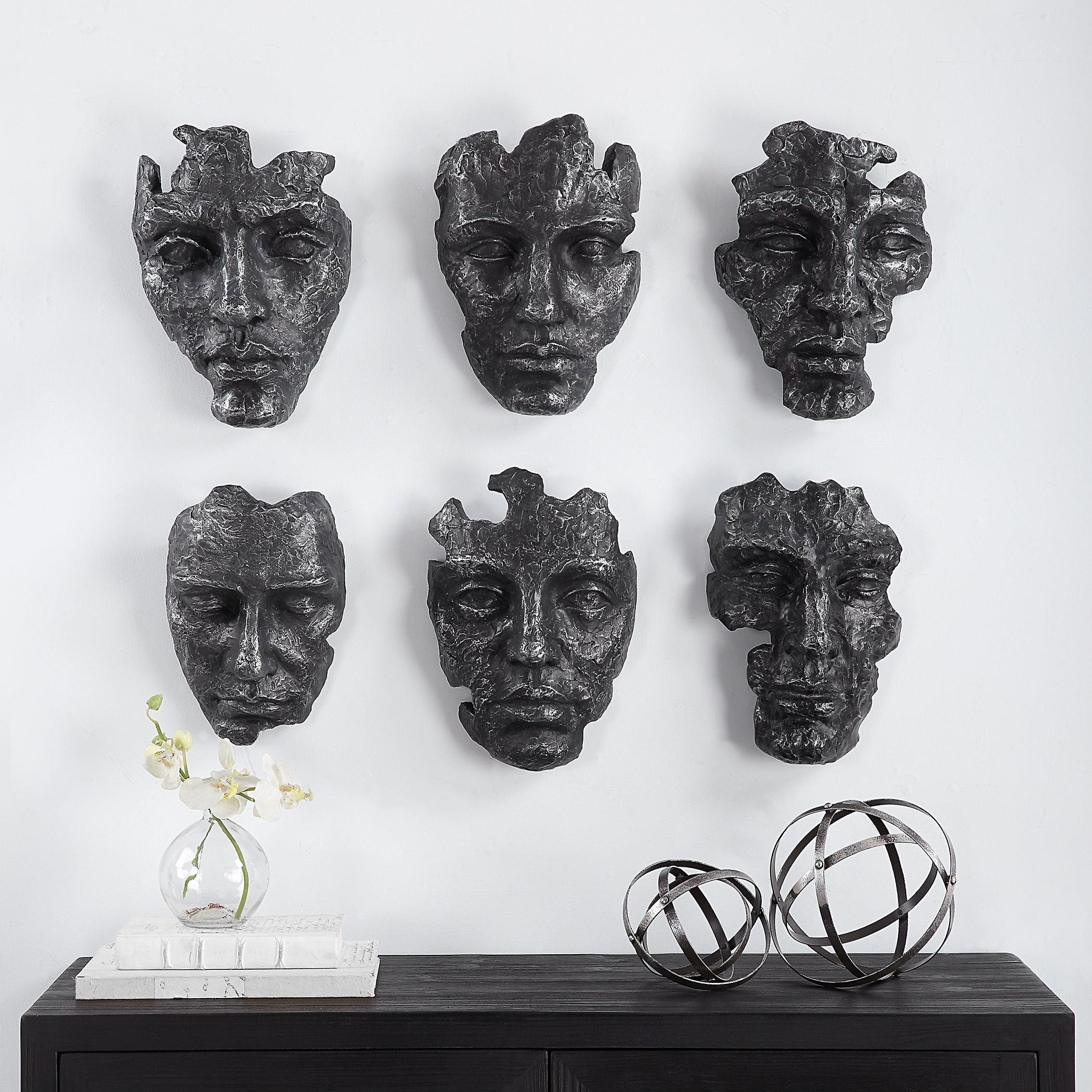 Self-Portrait Metallic Wall Decor, Set/6 - Remutear