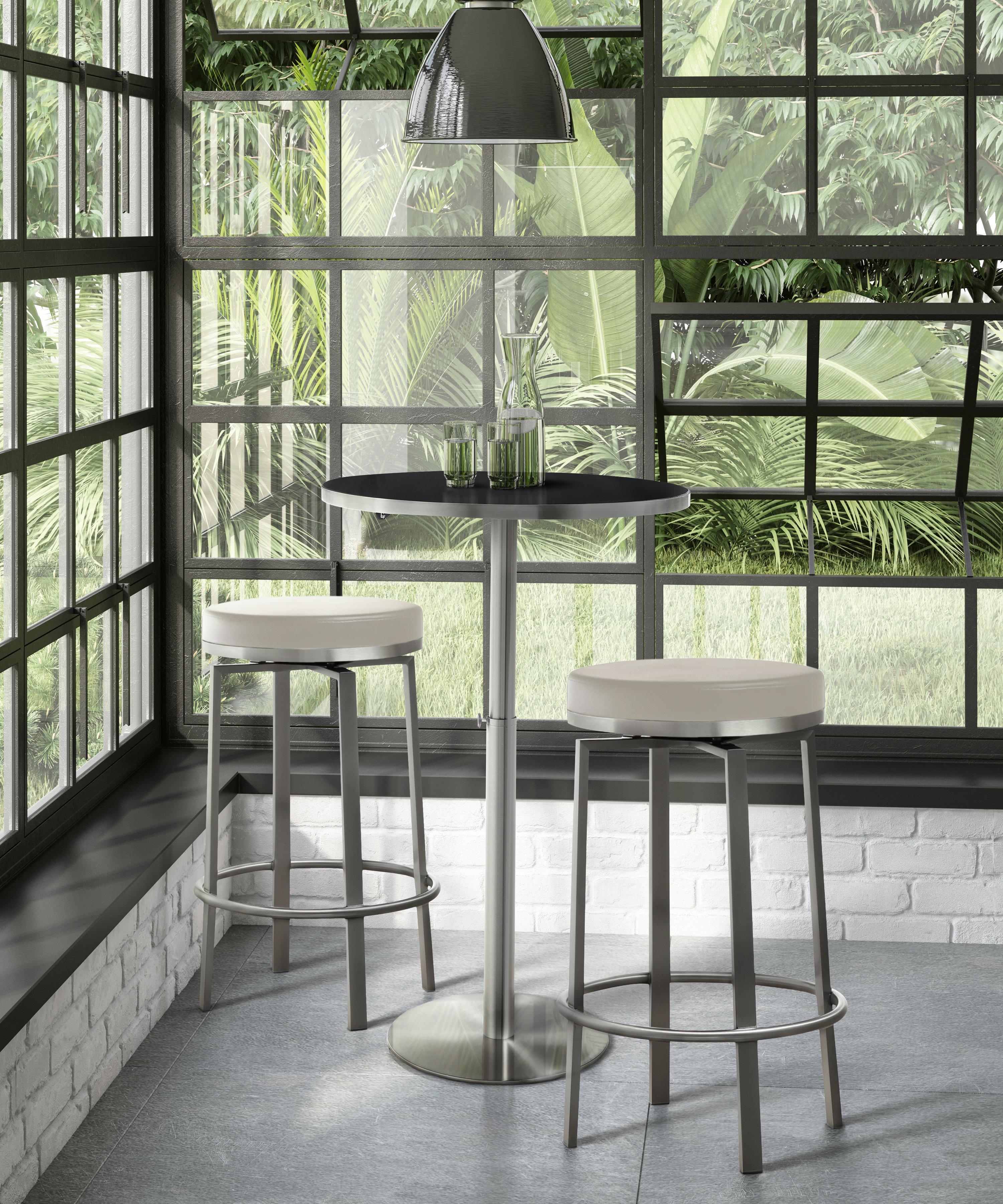 Pratt Light Grey Swivel Counter Stool - Set of 2 - Remutear