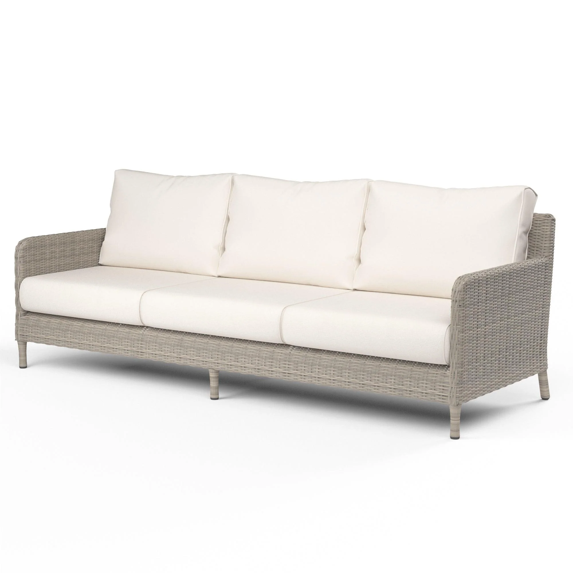 Manhattan Sofa in Linen Canvas w/ Self Welt - Remutear
