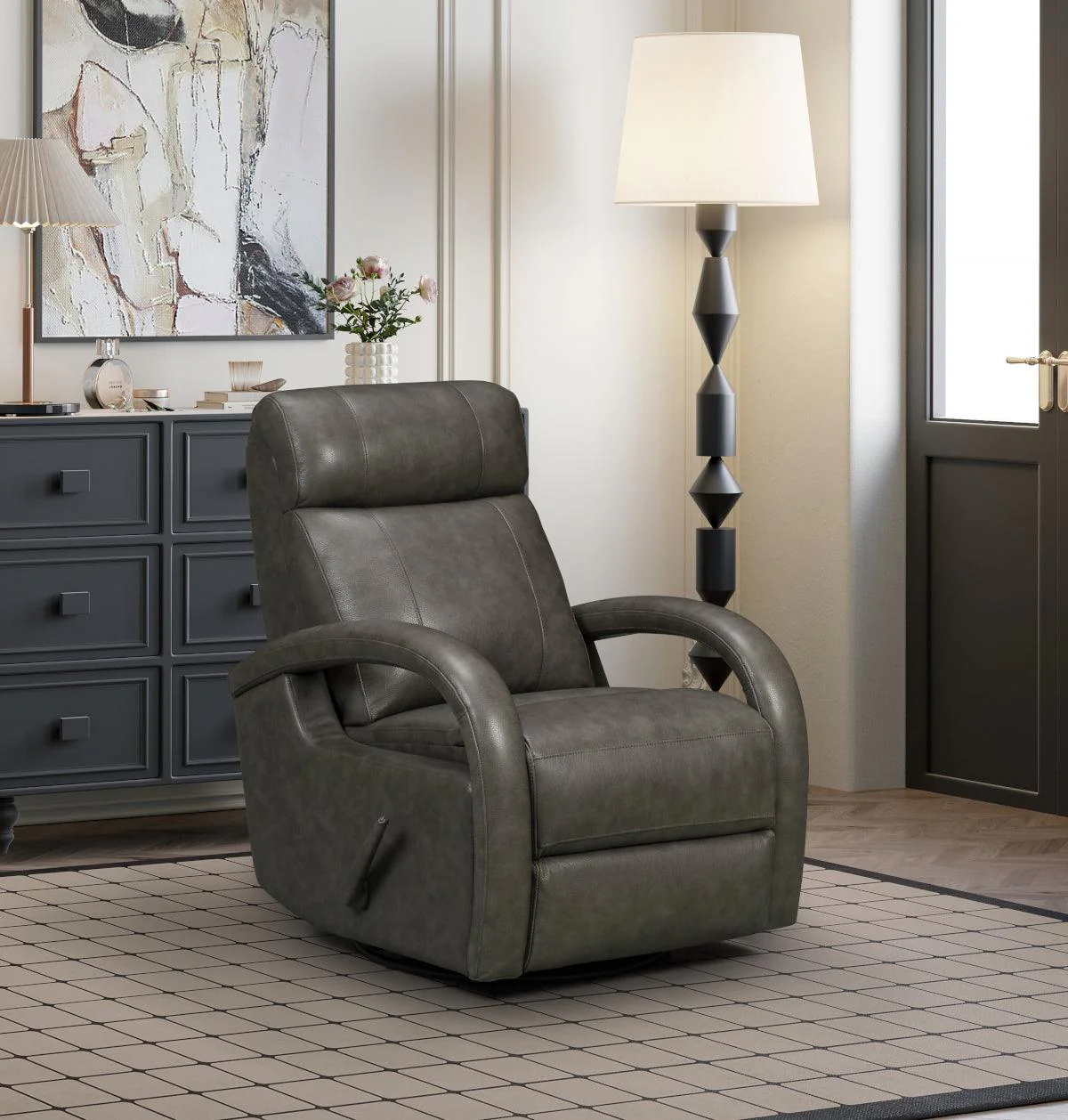 Harlee Swivel Glider Recliner - Remutear