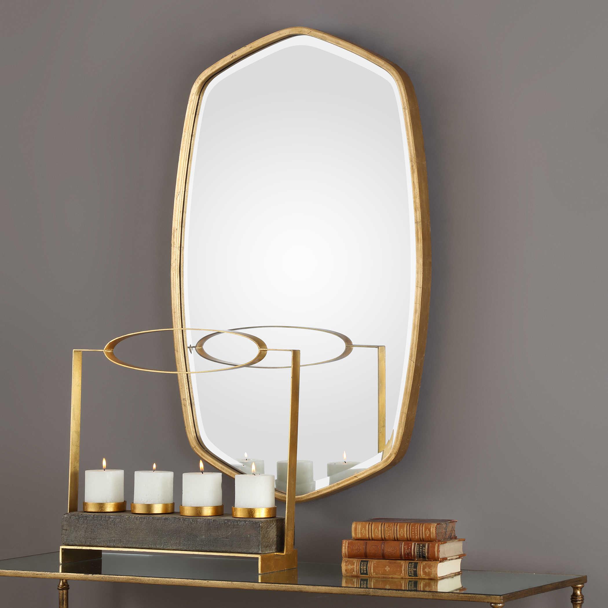 DURONIA ANTIQUED GOLD MIRROR - Remutear