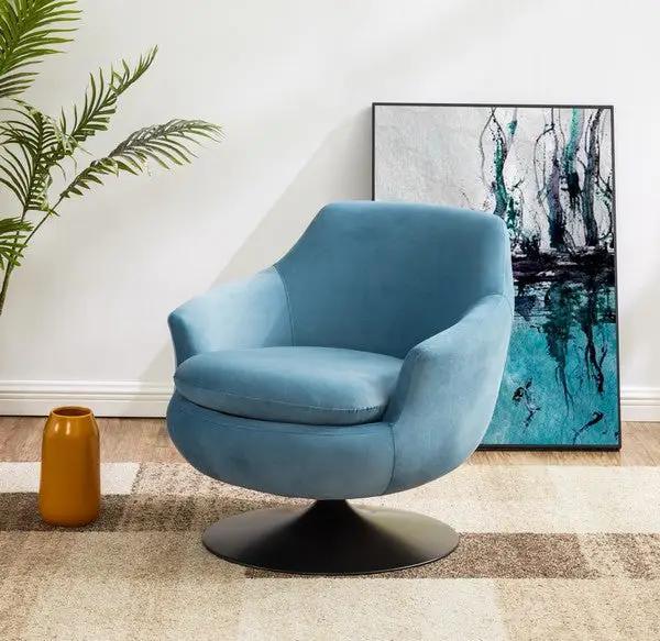 CITRINE VELVET SWIVEL CHAIR - Remutear