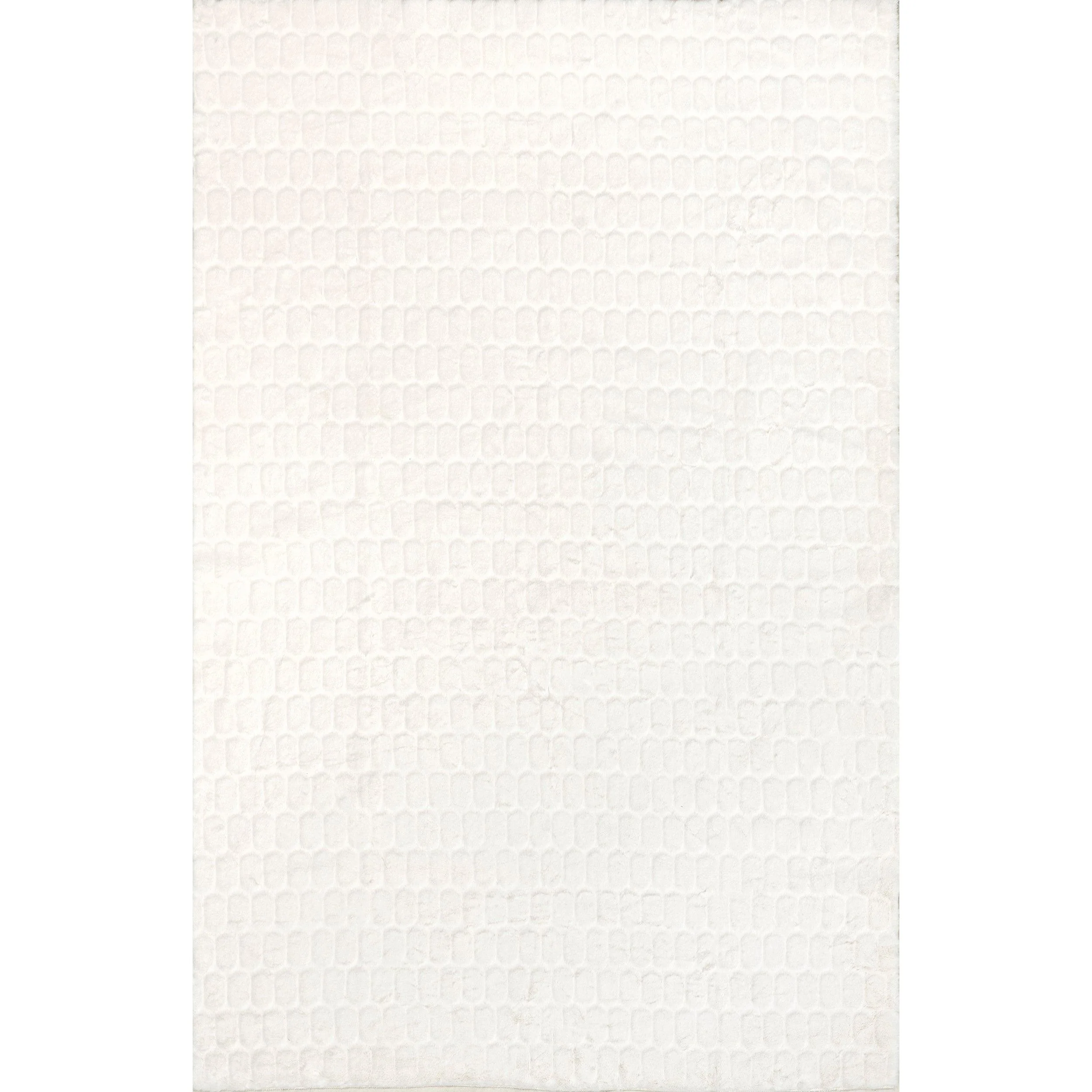 Nia Tile Faux Rabbit Machine Washable Area Rug - Remutear