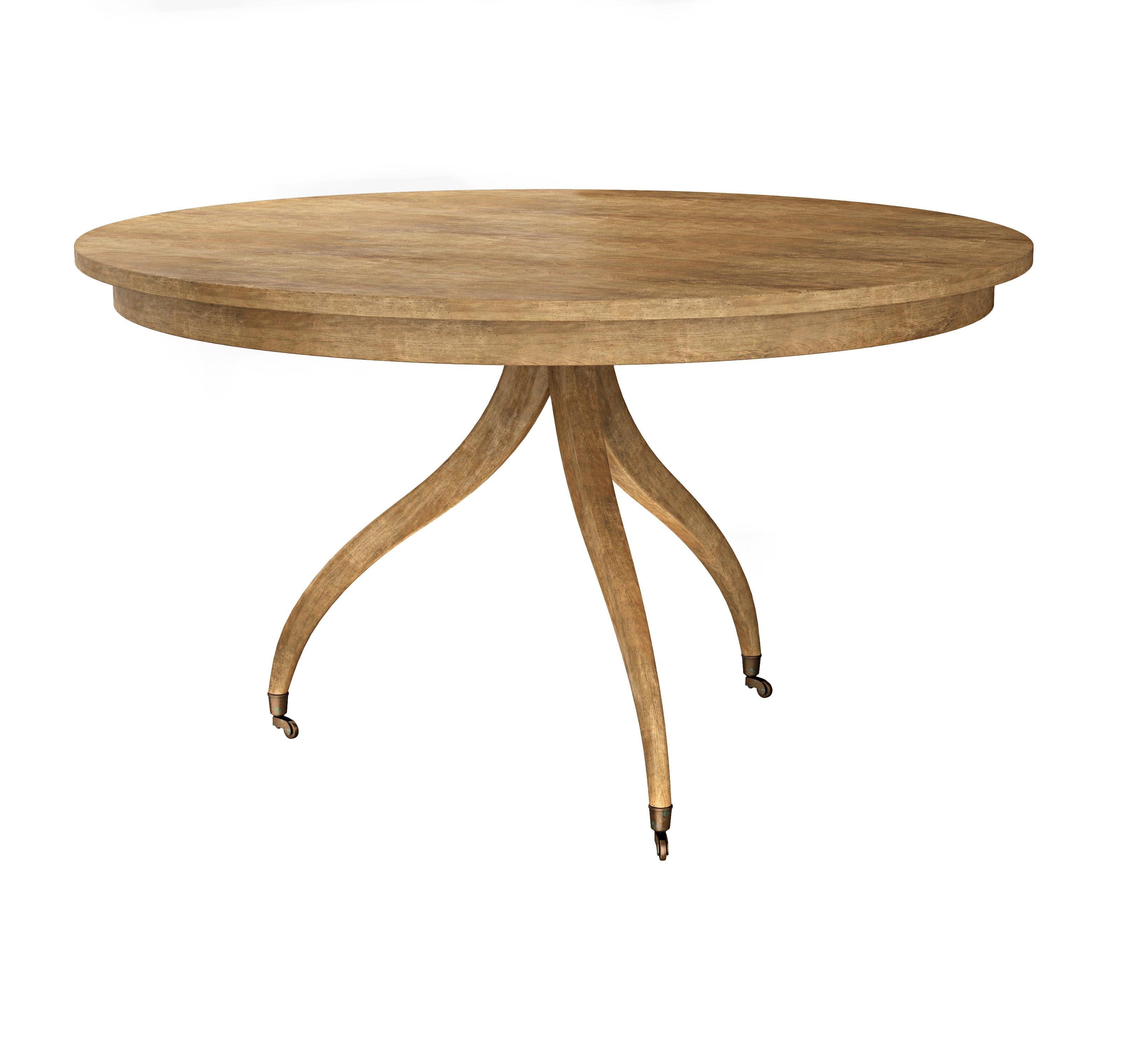 Timeless Solar Spider Leg Pedestal Dining Table in Sun Bleached Cherry - Remutear