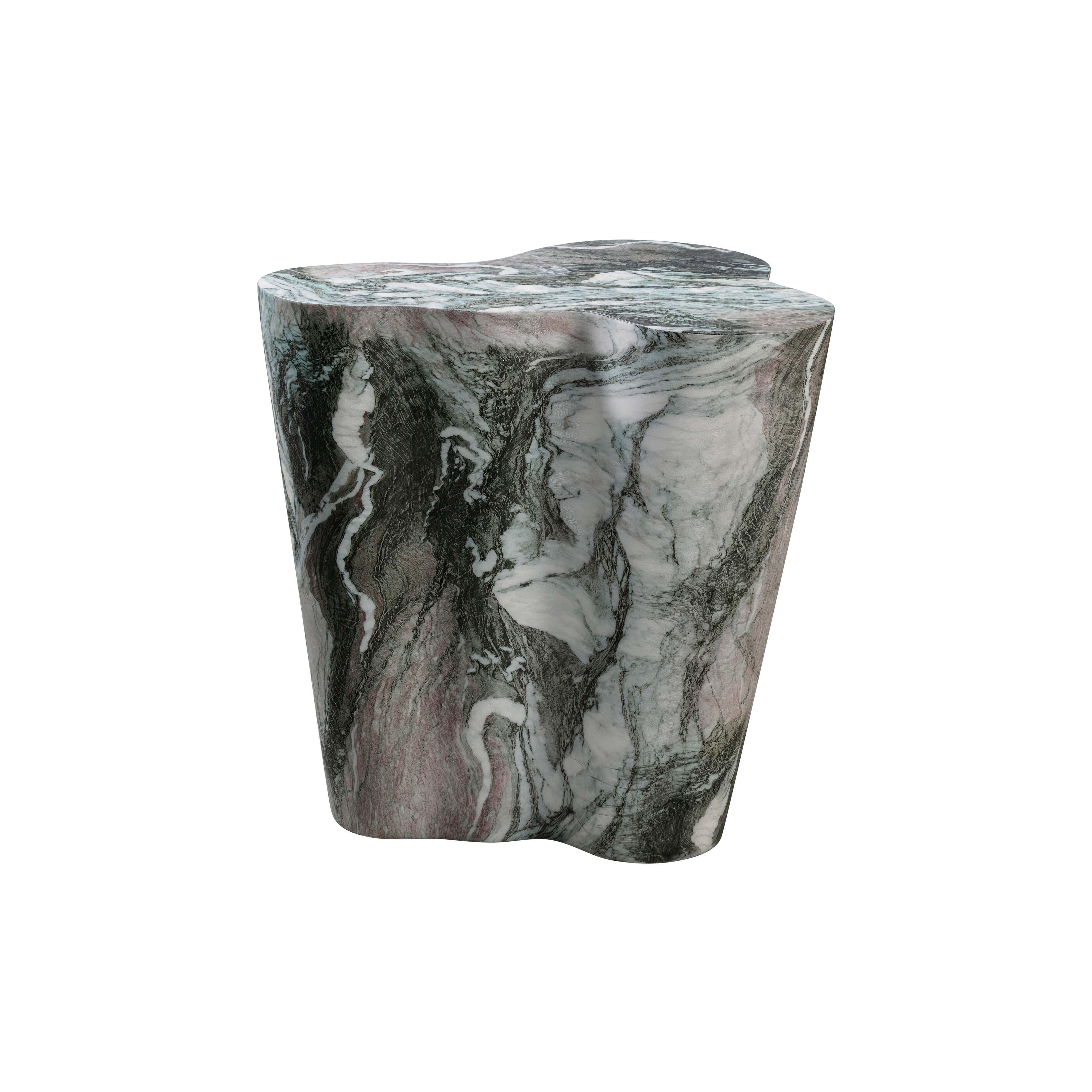 Slab Grey/Blush Faux Marble Short Side Table - Remutear