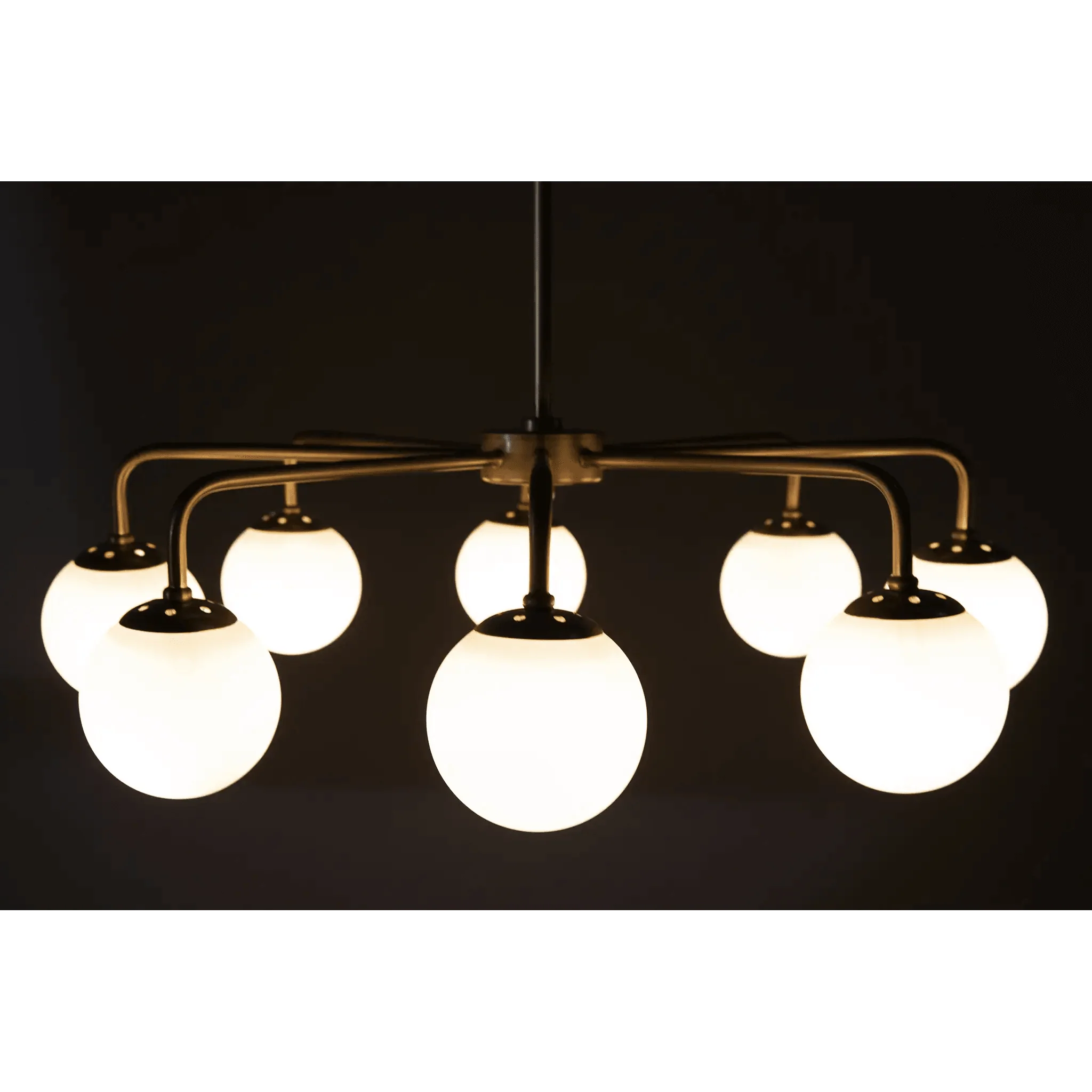 Larenta Chandelier, Antique Brass and Glass - Remutear