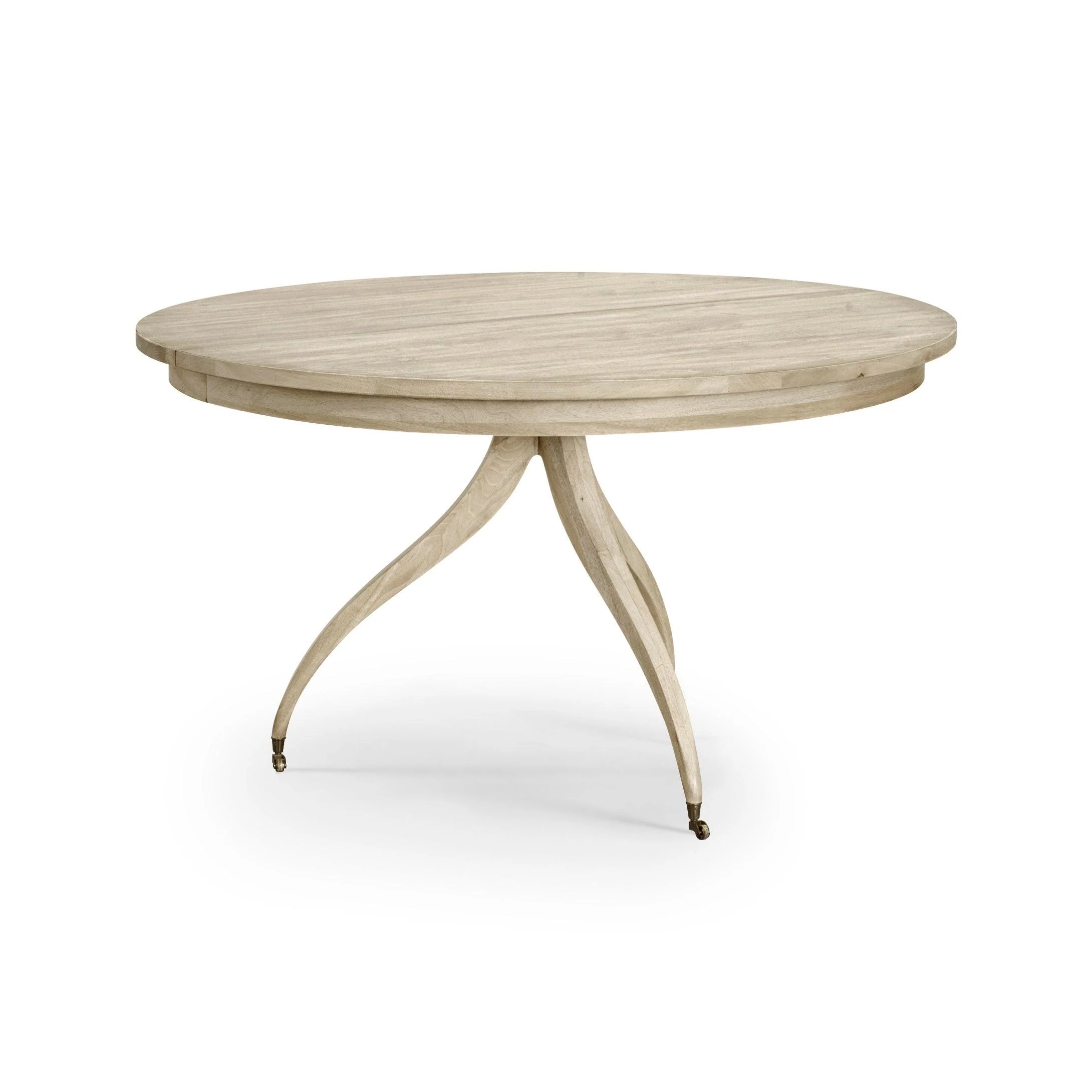 Timeless Solar Spider Leg Pedestal Dining Table in Bleached Walnut - Remutear