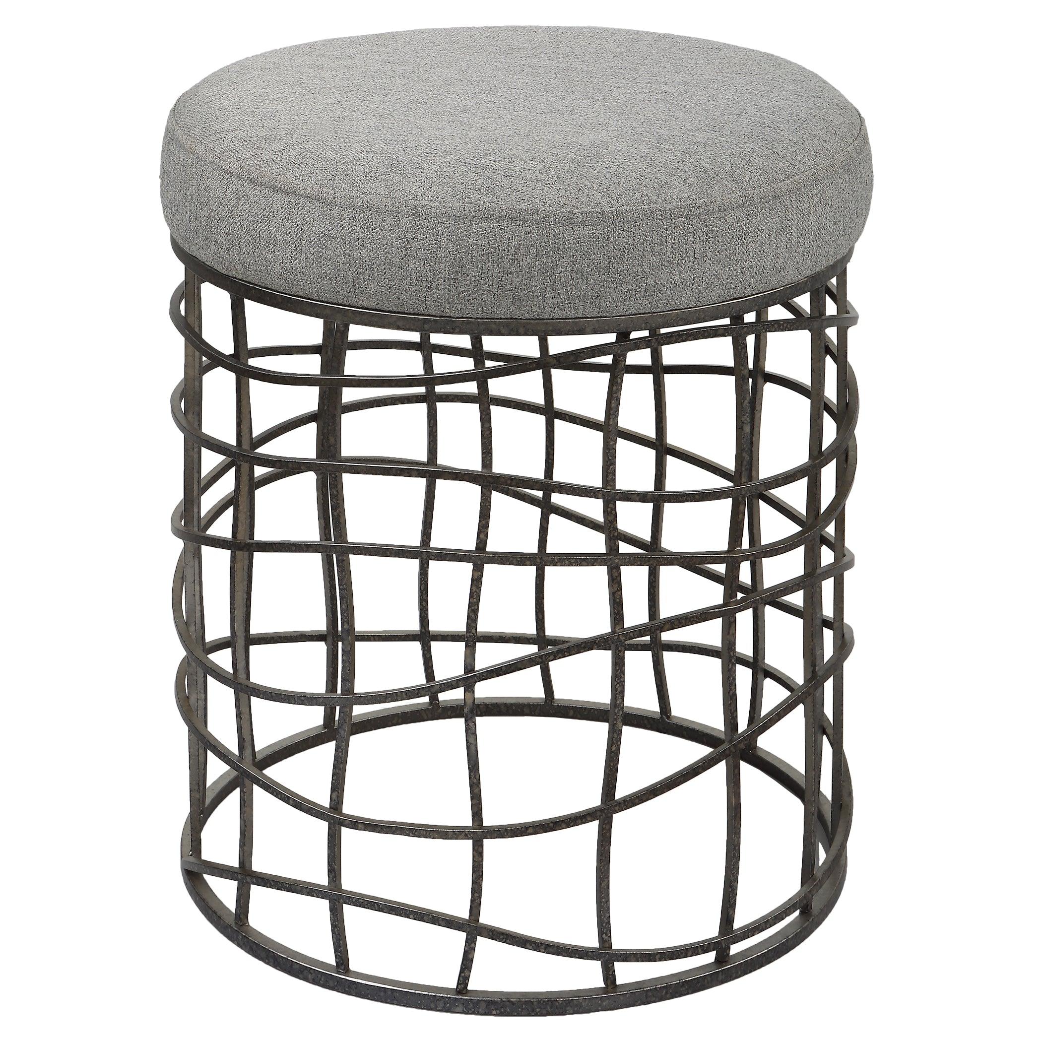 Carnival Iron Round Accent Stool - Remutear