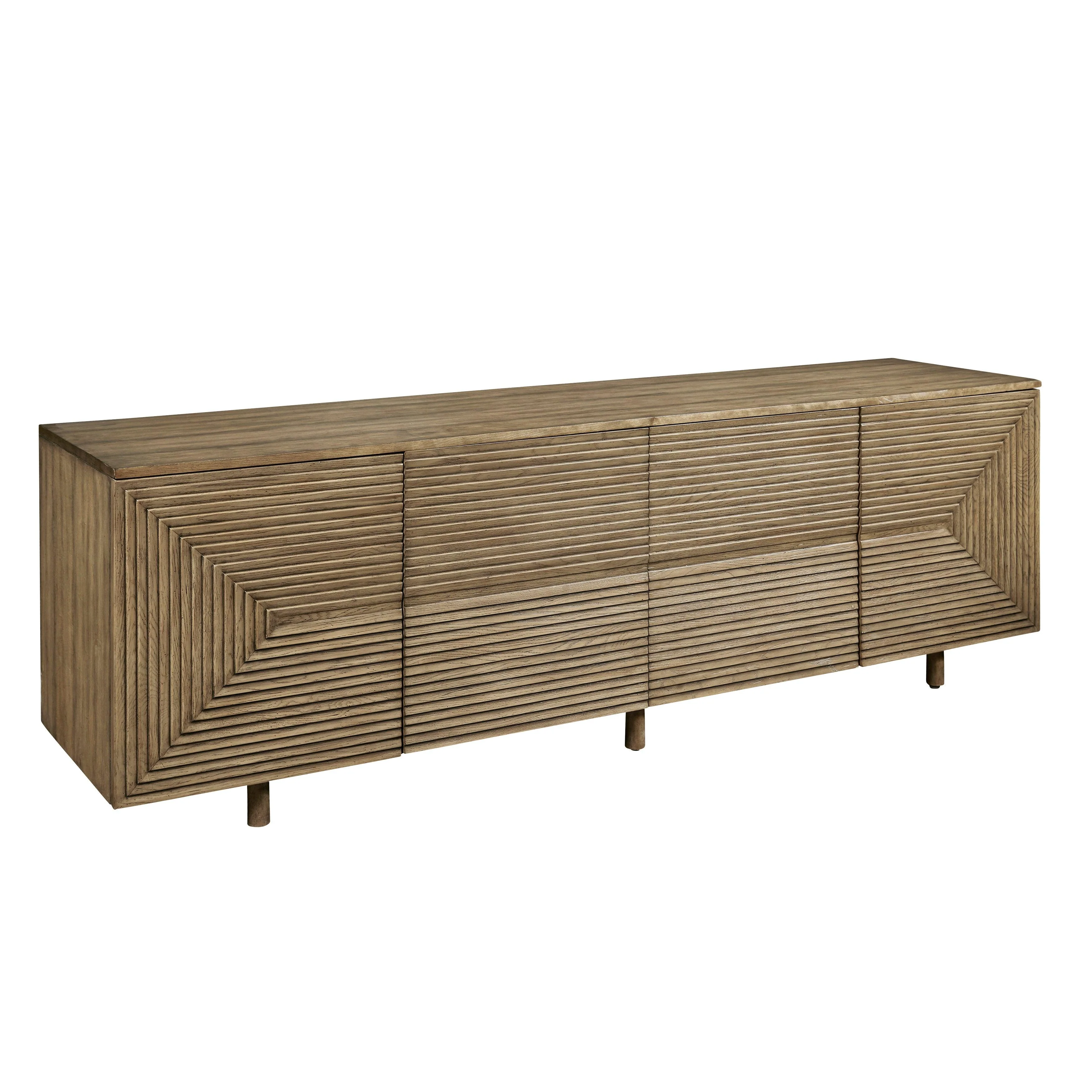 Four Door Geometric Design Console - Remutear