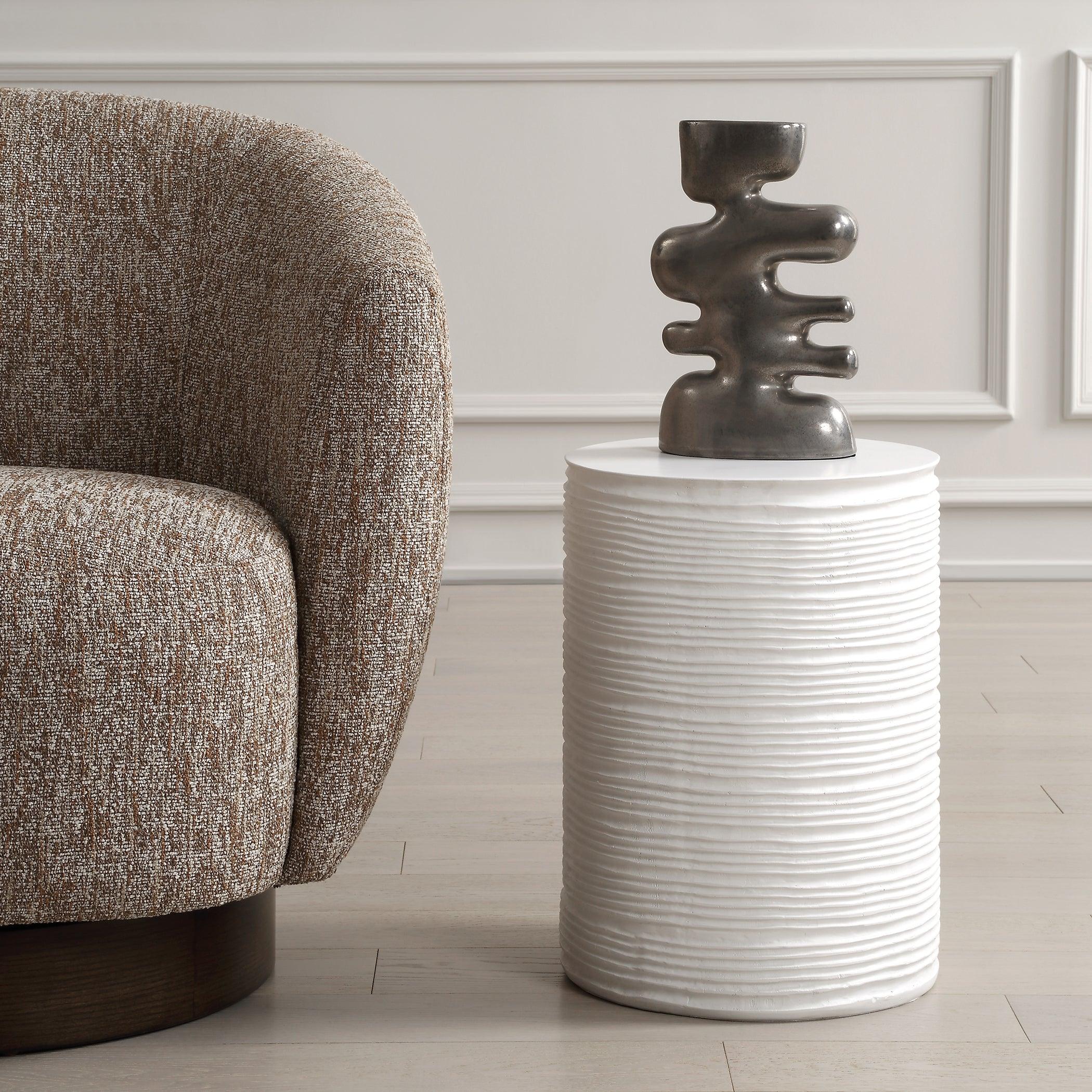 Borderline White Drum Table - Remutear