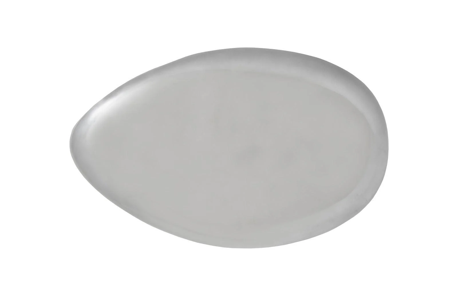 River Stone Coffee Table, Small, Liquid Silver - Remutear